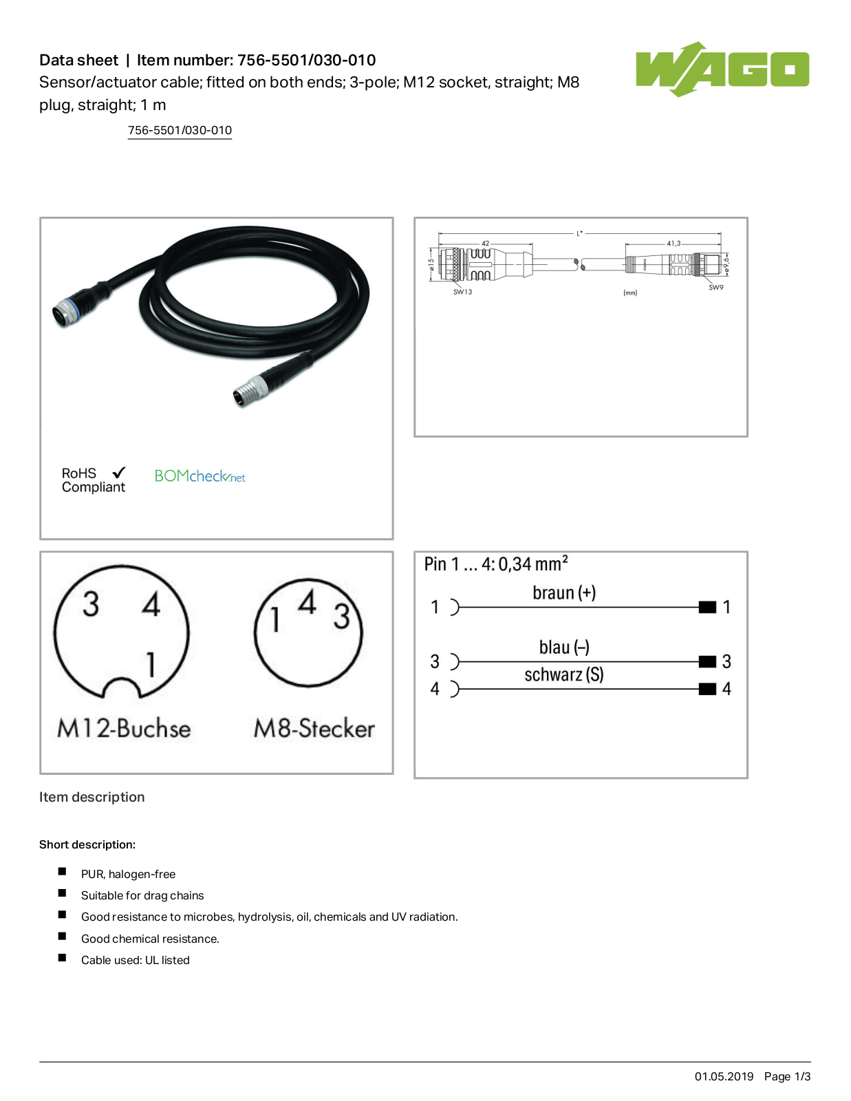 Wago 756-5501/030-010 Data Sheet