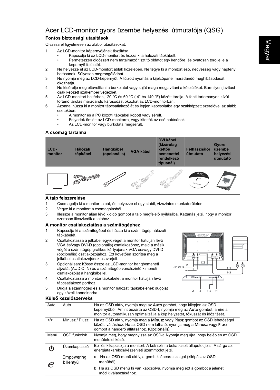 Acer V213H, V223HQ User Manual