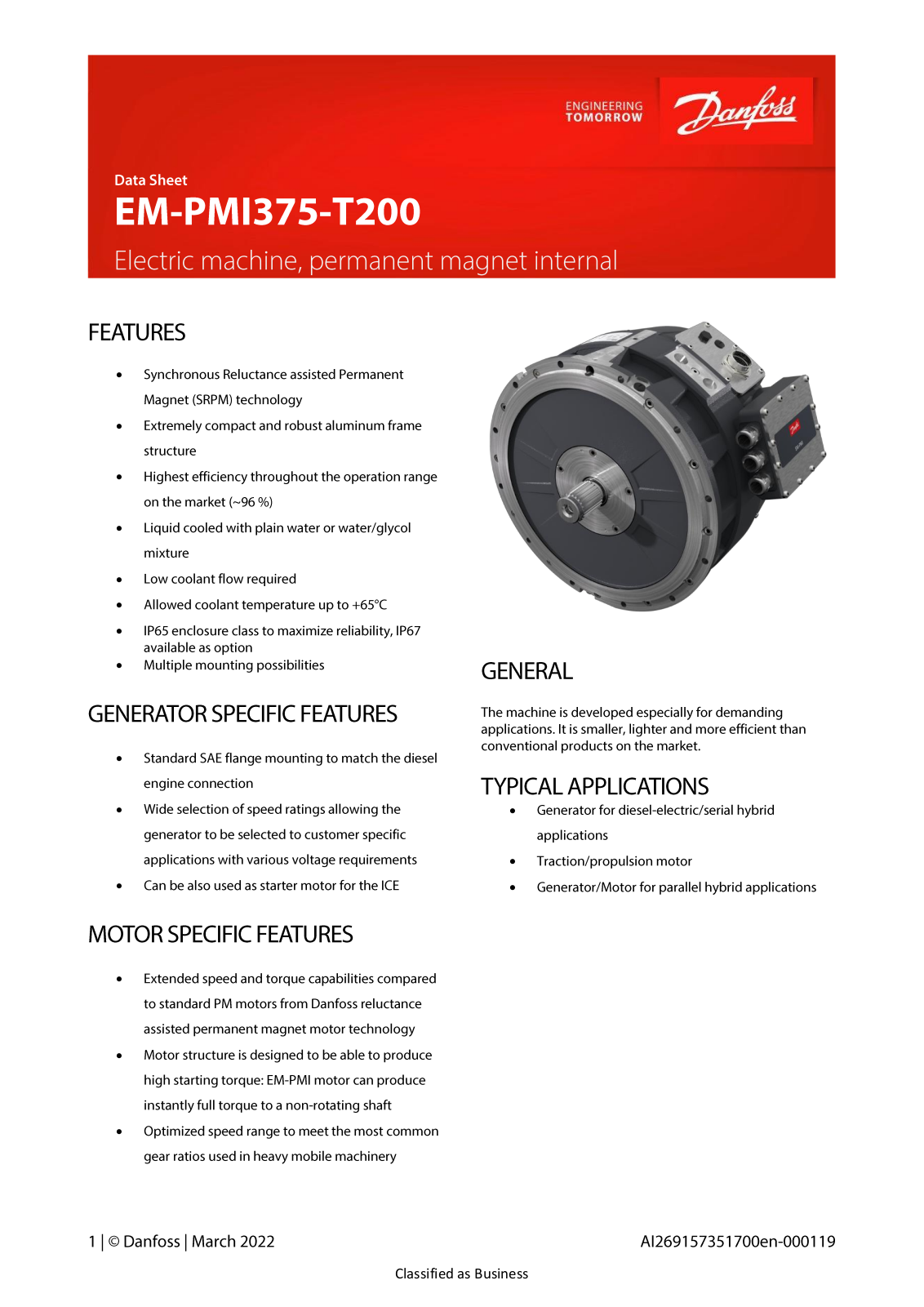 Danfoss EM-PMI375-T200 Data sheet