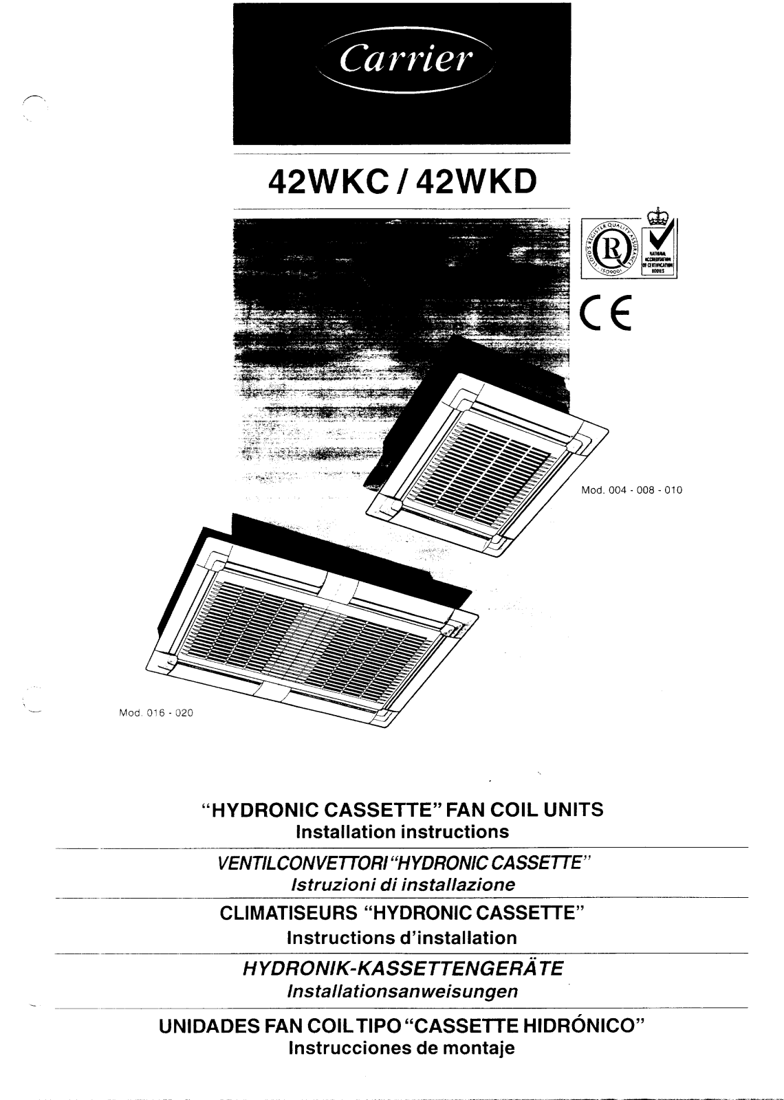 Carrier 42WKCIOM, 42WKDIOM User Manual