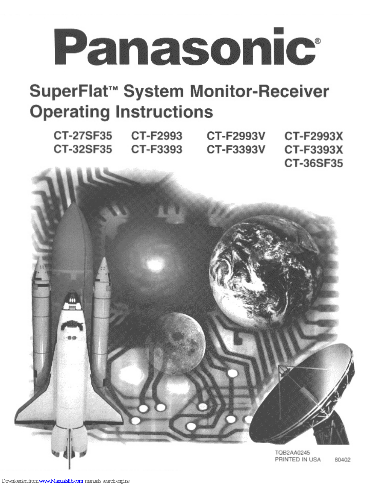 Panasonic CT-36SF35, CT-F2993, CT-F3393, CT-F2993V, CT-F3393V Operating Manual