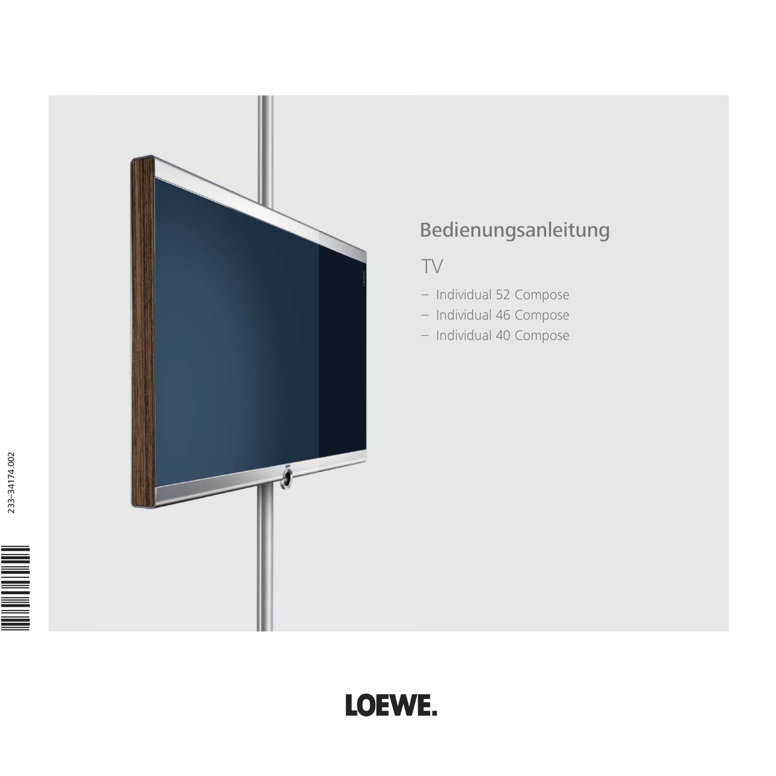 Loewe Individual 52 Compose, Individual 46 Compose, Individual 40 Compose Operating Instruction