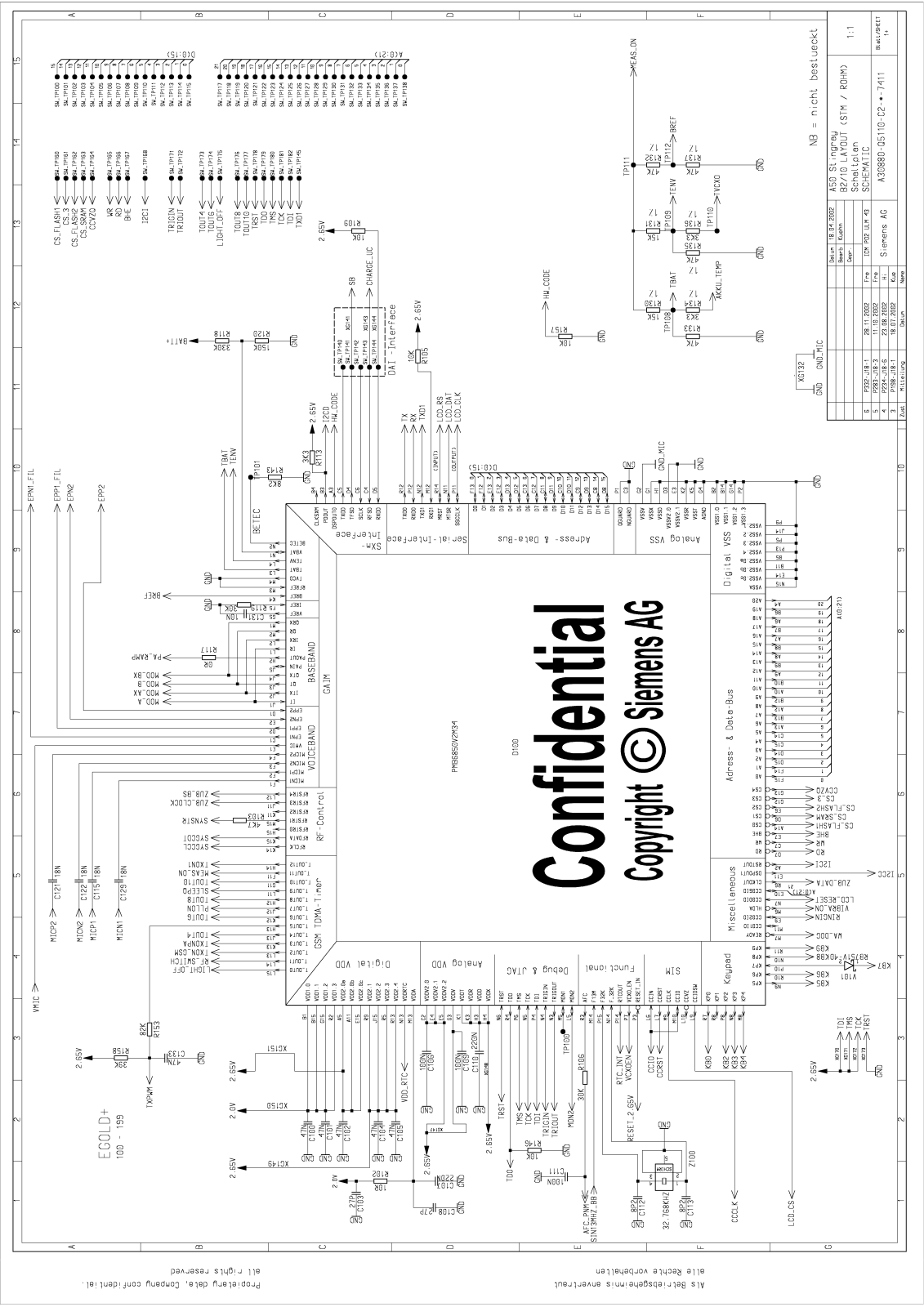 Siemens A50 Diagram