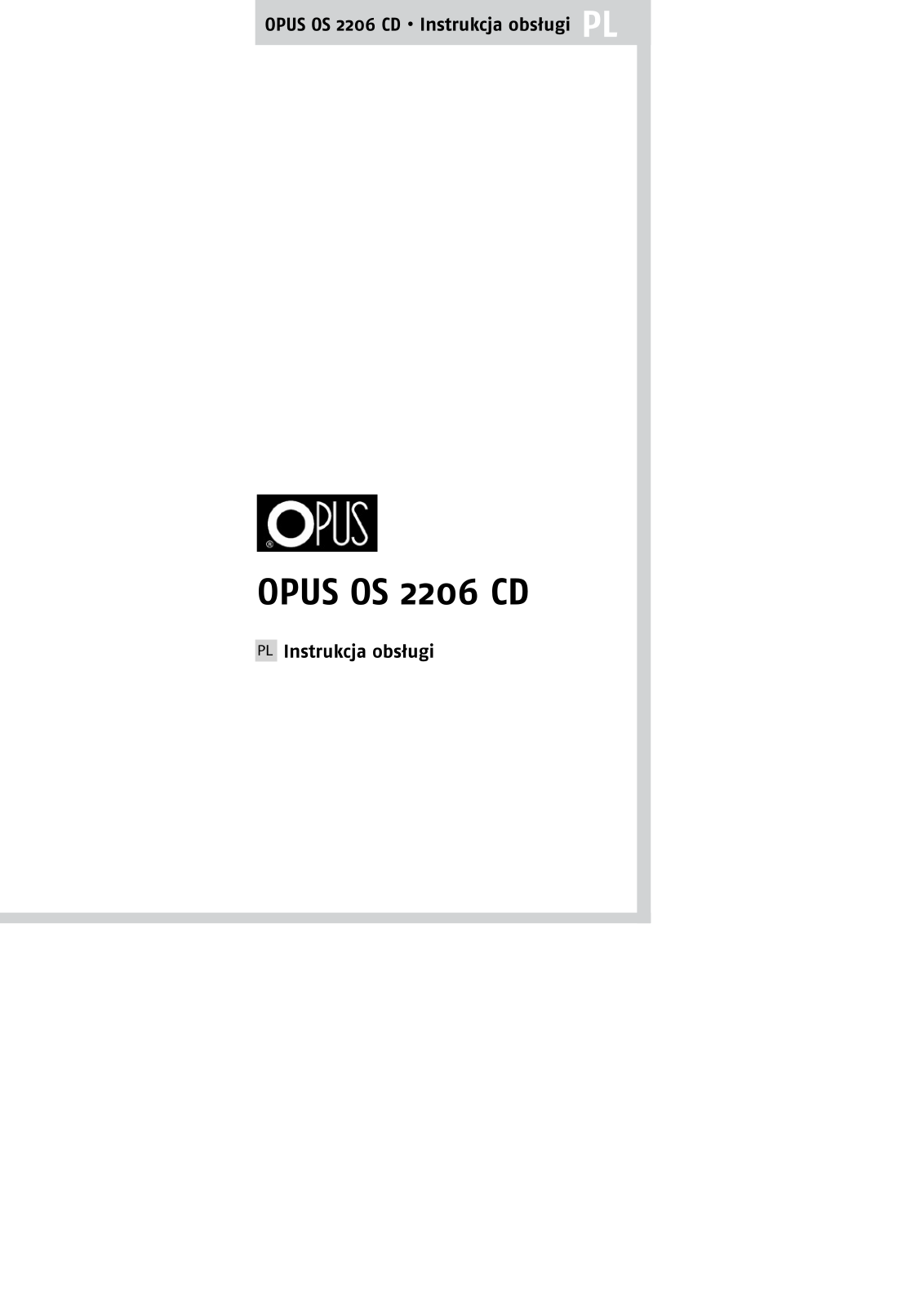 OPUS OS 2206 CD User guide - ManualMachine.com