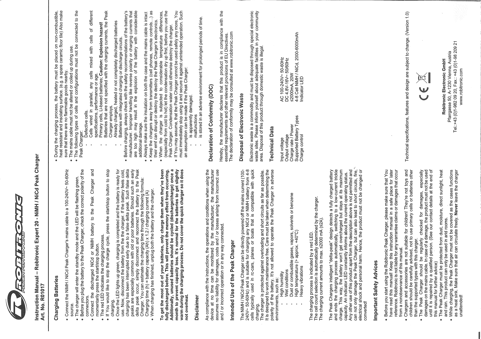 Robitronic R01017 User guide - ManualMachine.com