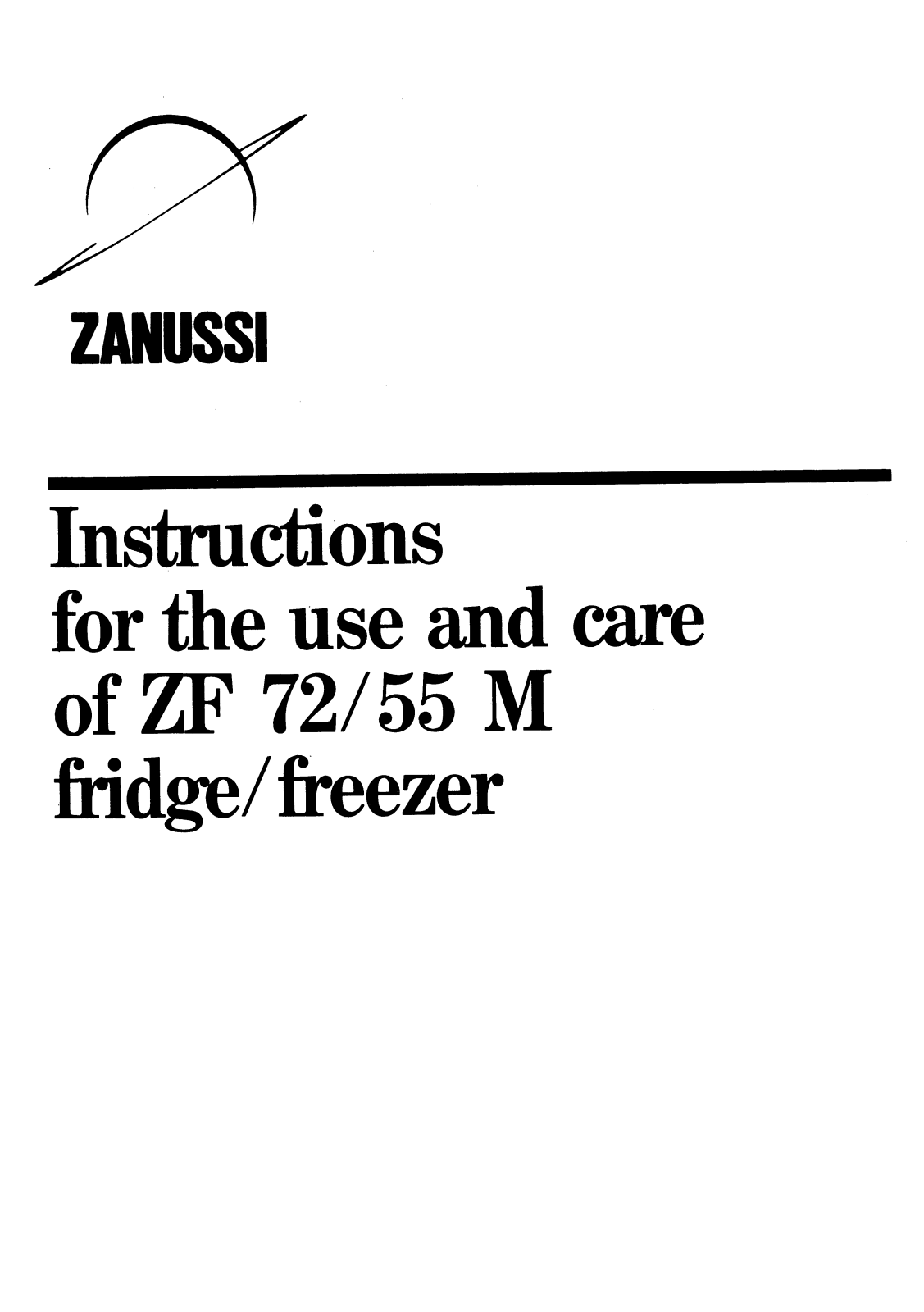 Zanussi ZF72-55M User Manual