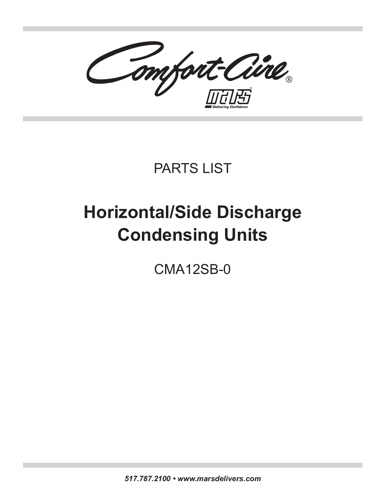 Comfort-aire Cma12sb-0 Owner's Manual