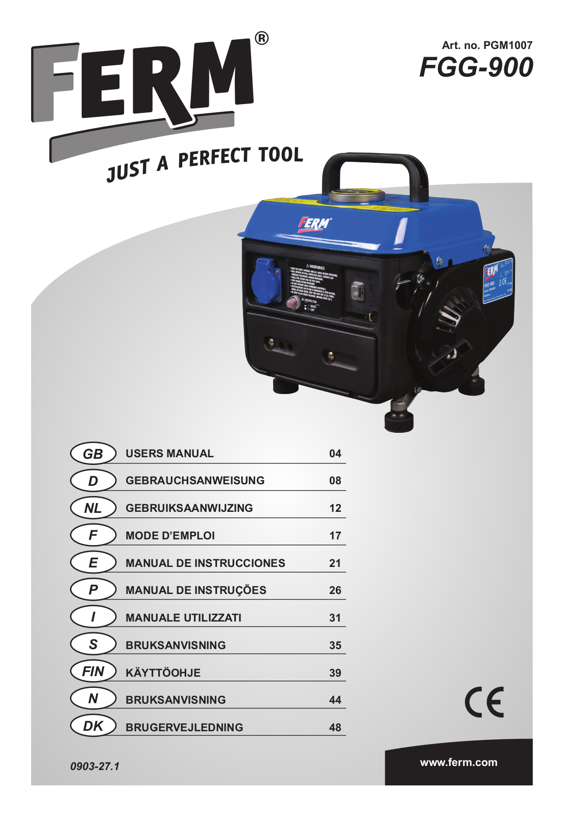 Ferm FGG-900 User Manual