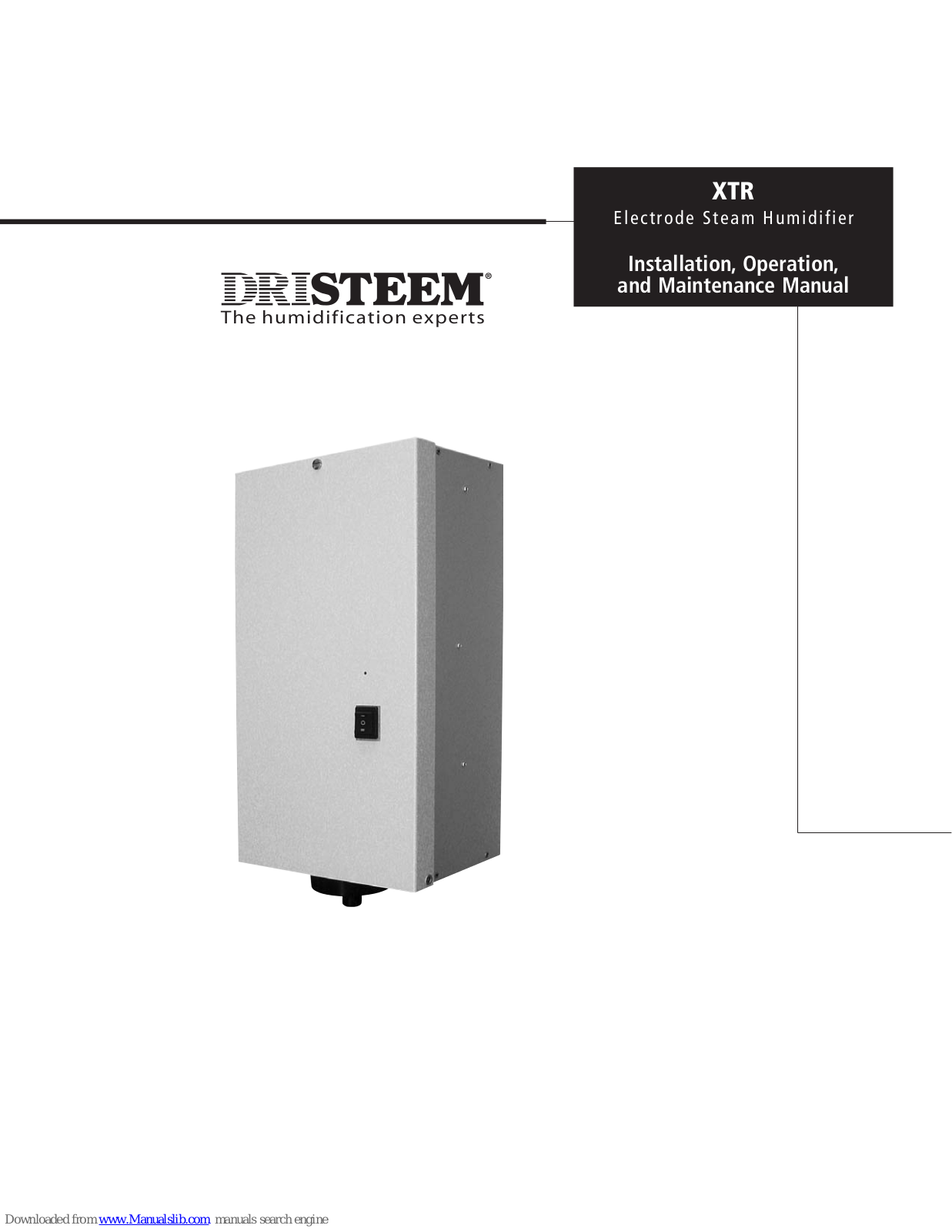 DriSteem XTR Installation, Operation And Maintanance Manual