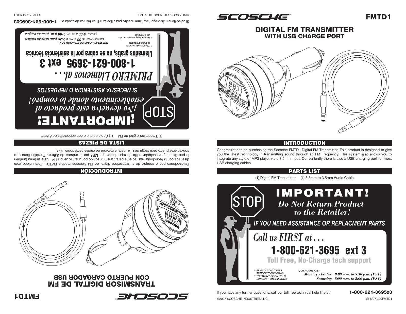 Scosche FMTD1 User Manual