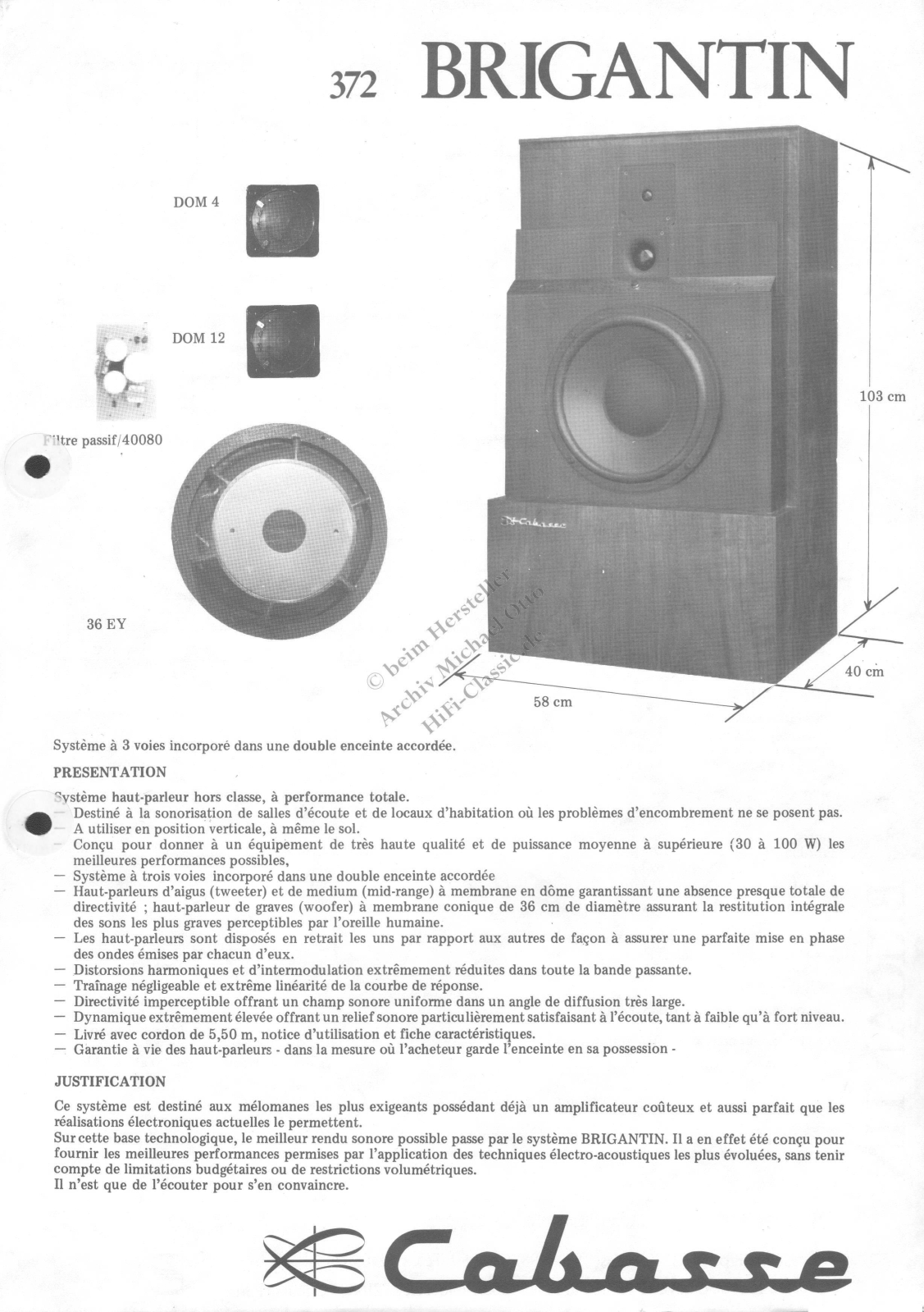 Cabasse 372 BRIGANTIN User guide - ManualMachine.com