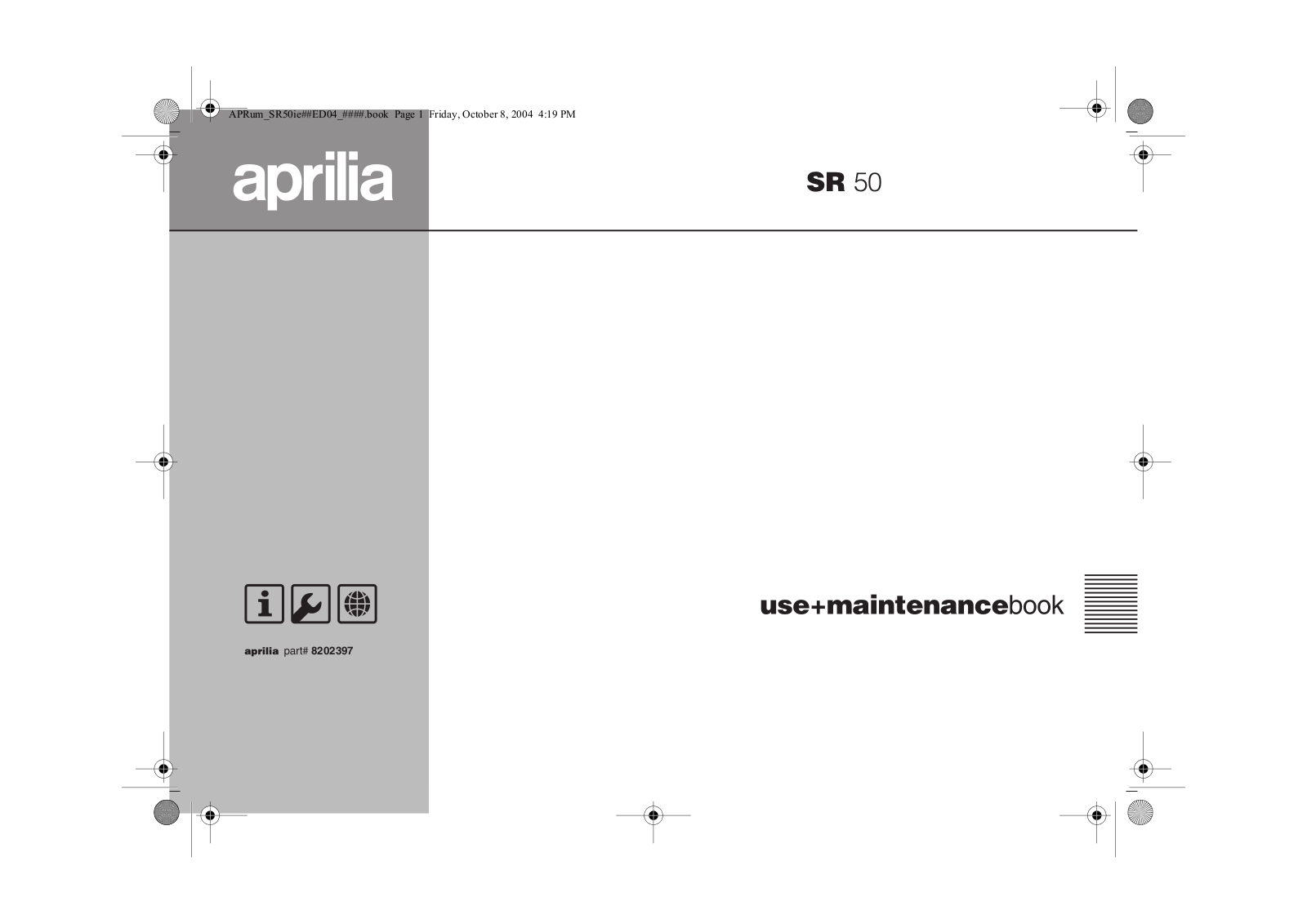 Aprilia SR 50 User Manual