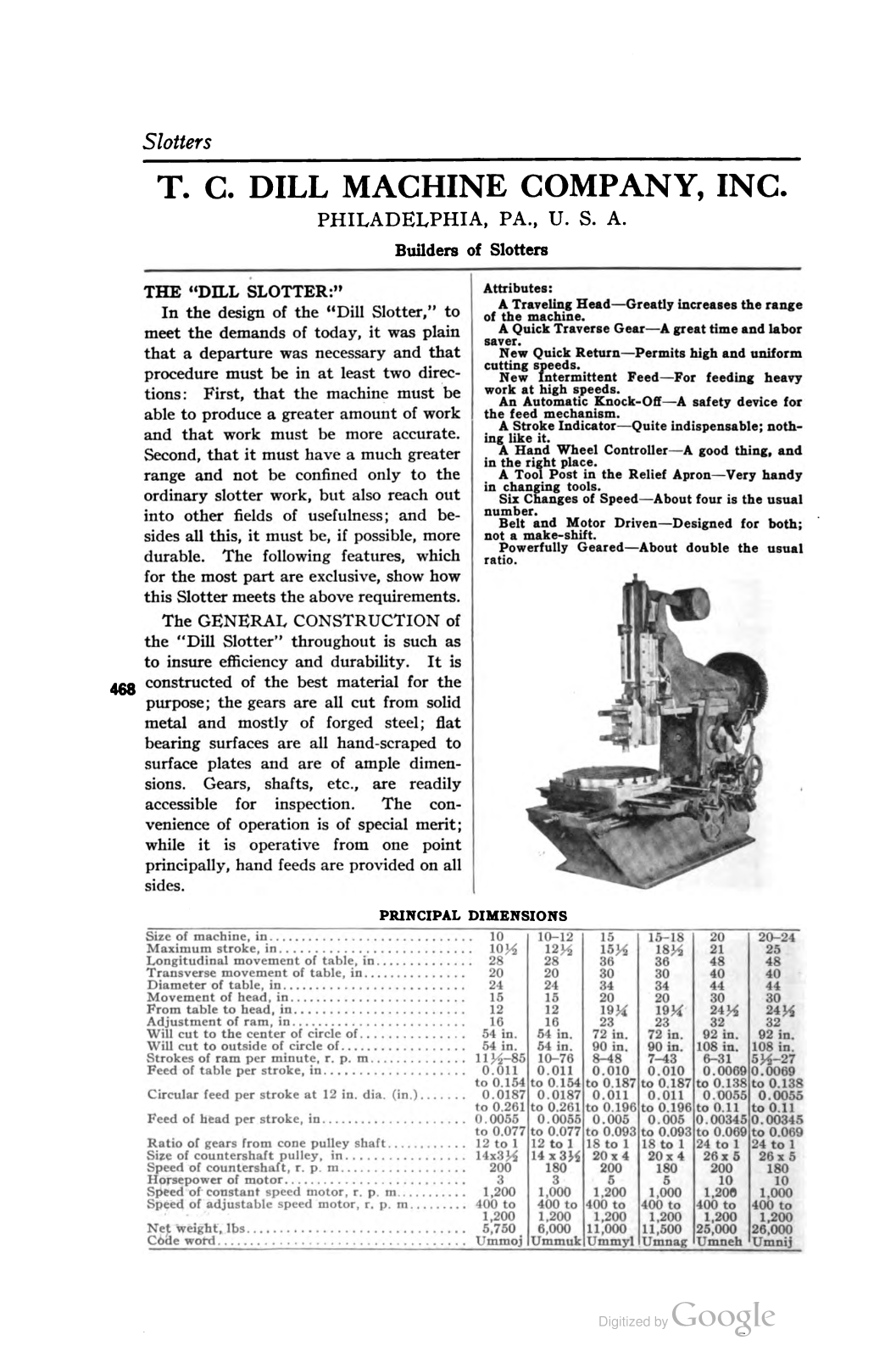 T. C. Dill Machine T. C. Dill Machine Co., Inc. Other - ManualMachine.com