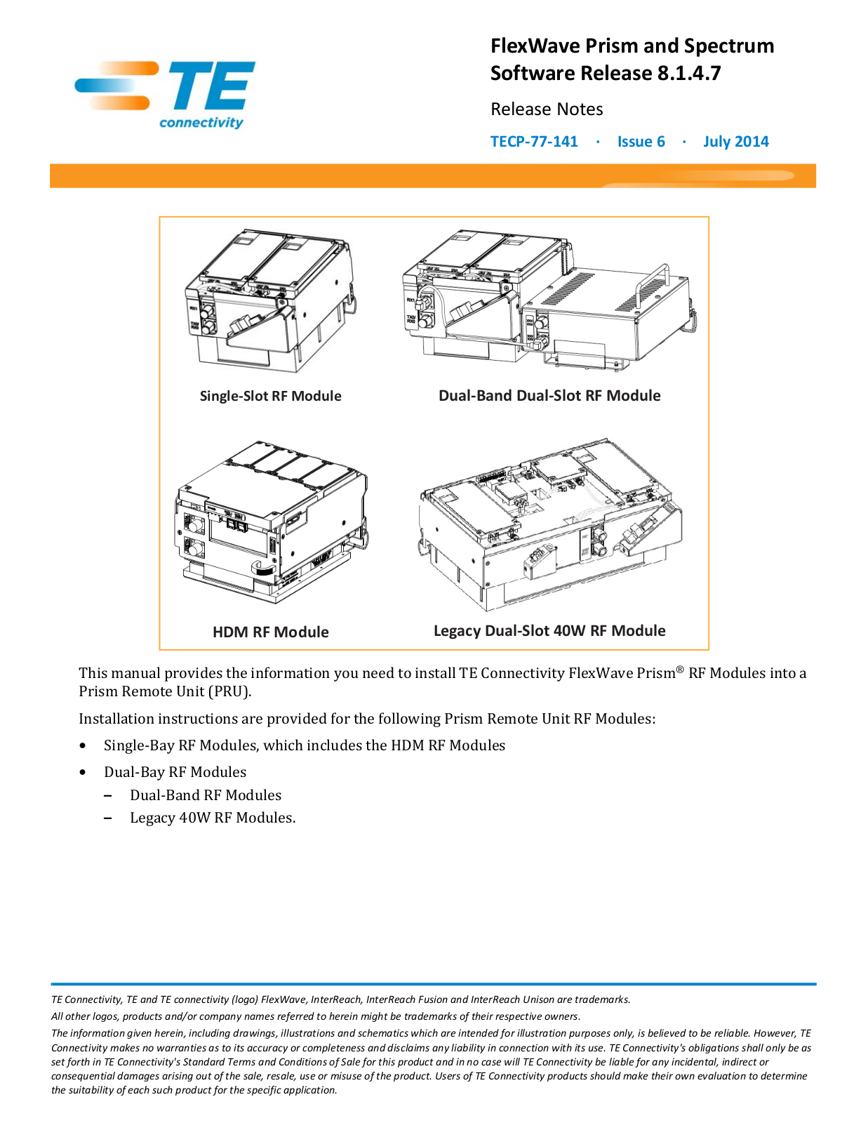 ADC PSM0850M, PSM1921D, PSM0800M Installation manual