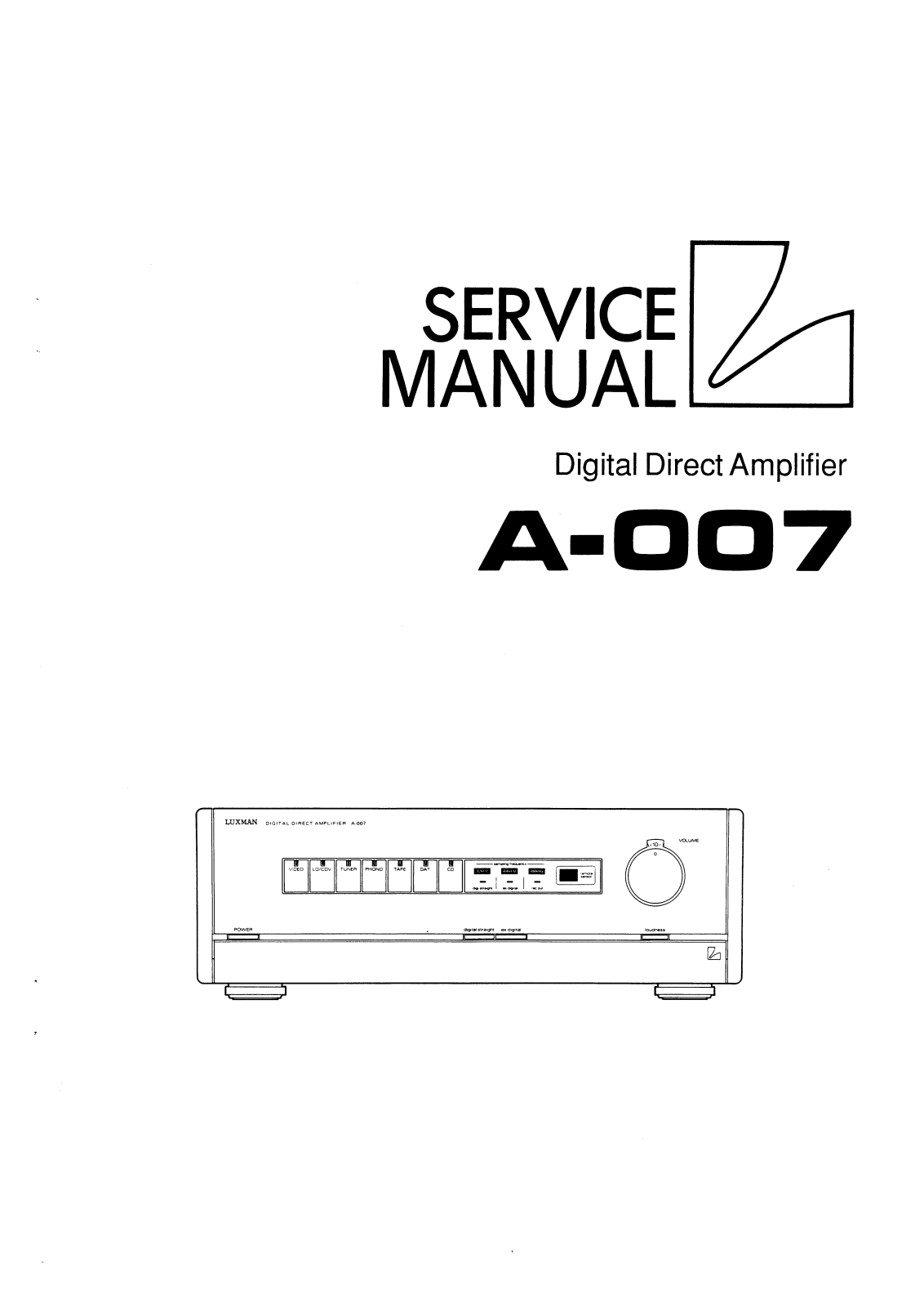 Luxman A-007 Service manual