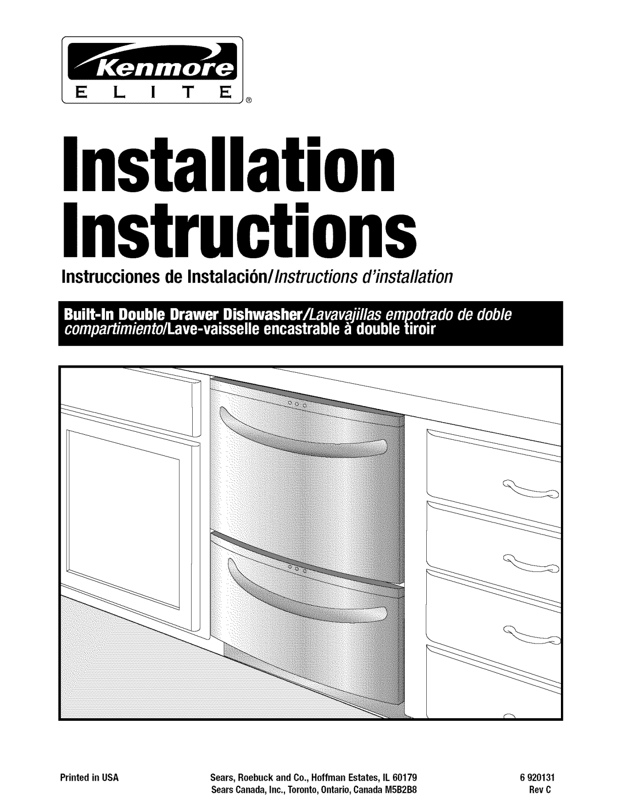 Kenmore Elite 665133495, 66513349K605, 665133435, 665133425, 66513339K605 Installation Guide - ManualMachine.com