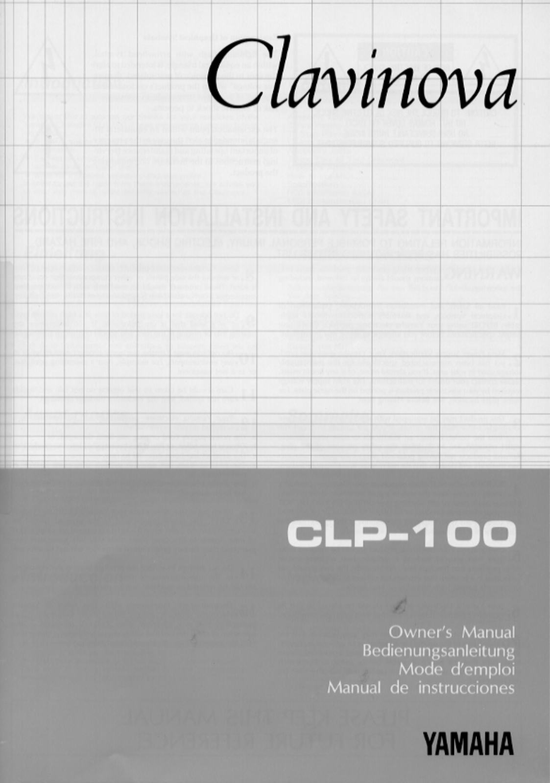 Yamaha CLP100 User Manual
