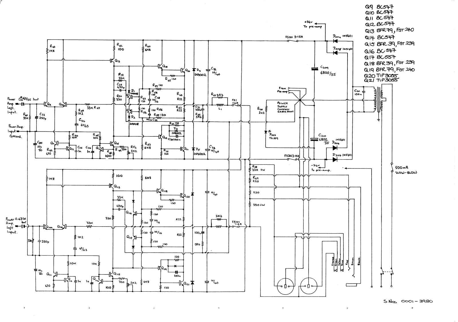 Arcam A-60 Schematic