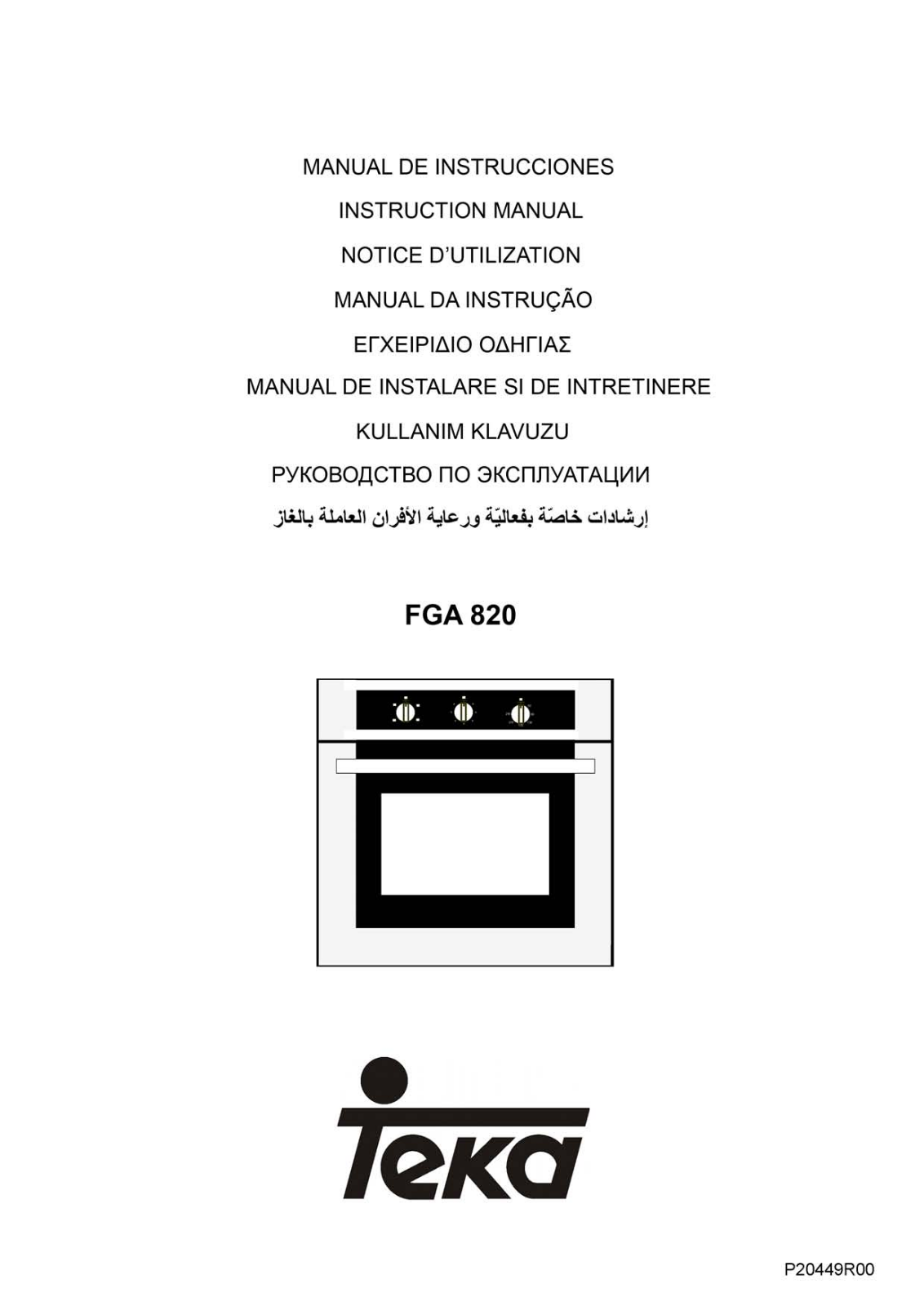 TEKA FGA 820 NAT User Manual