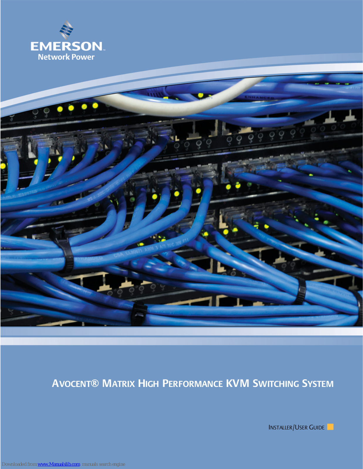 Emerson AVOCENT, AVOCENT MXT5110, AVOCENT MXR5110, AVOCENT MXS5120, AVOCENT MXS5132 Installer/user Manual