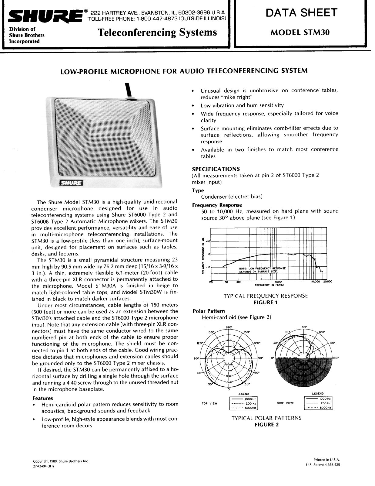 Shure STM30 User Guide