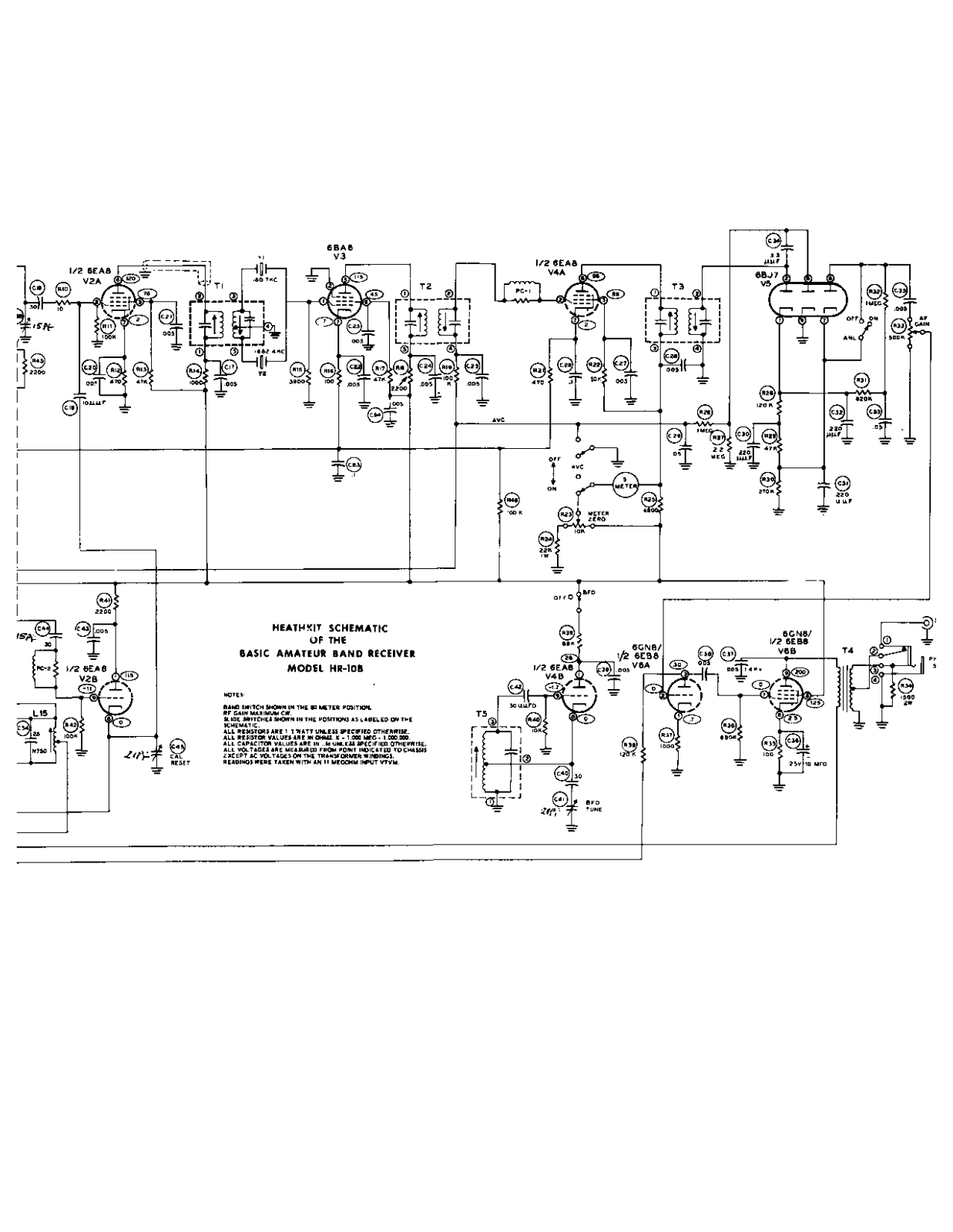 HEATHKIT HR-10B b SCHEMATIC