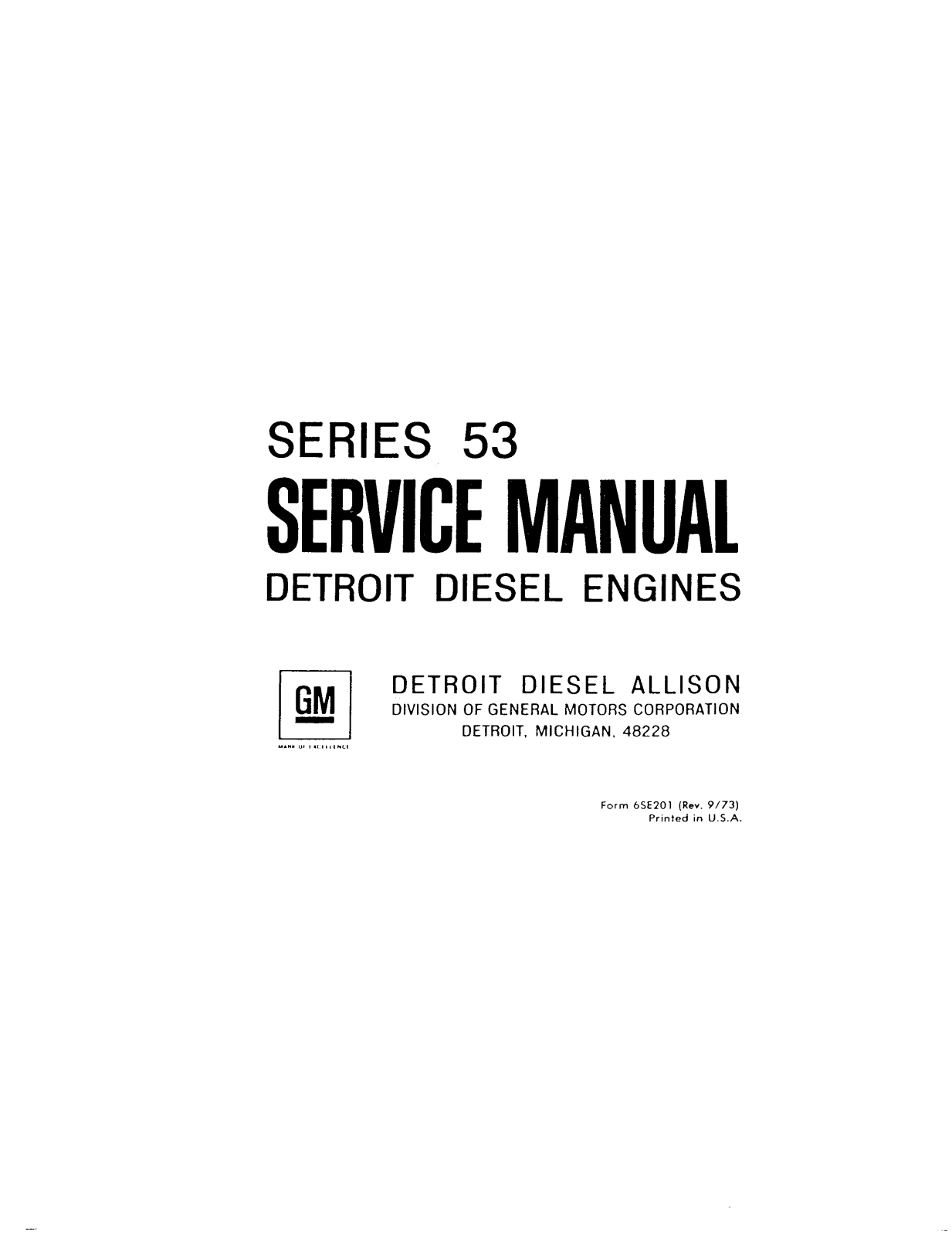 Detroit Diesel Engine 53 Service Manual