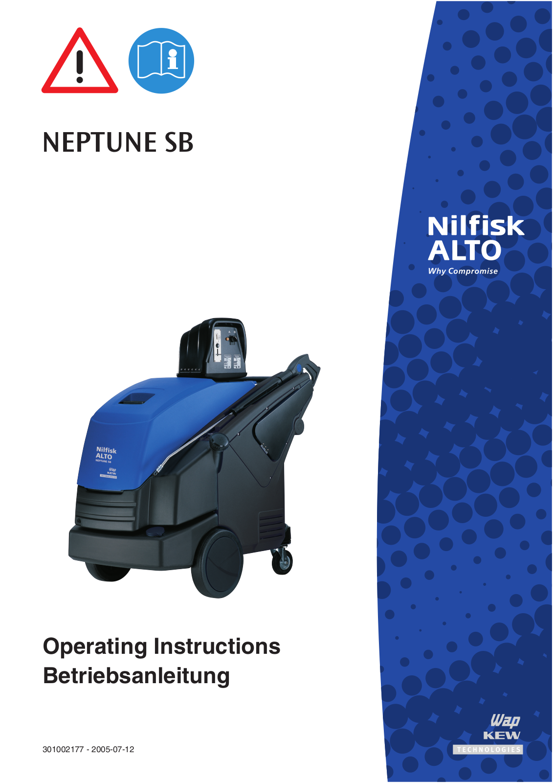 Nilfisk NEPTUNE SB Operating Instructions