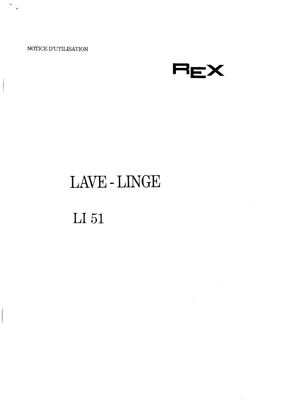 Rex LI51 Manual