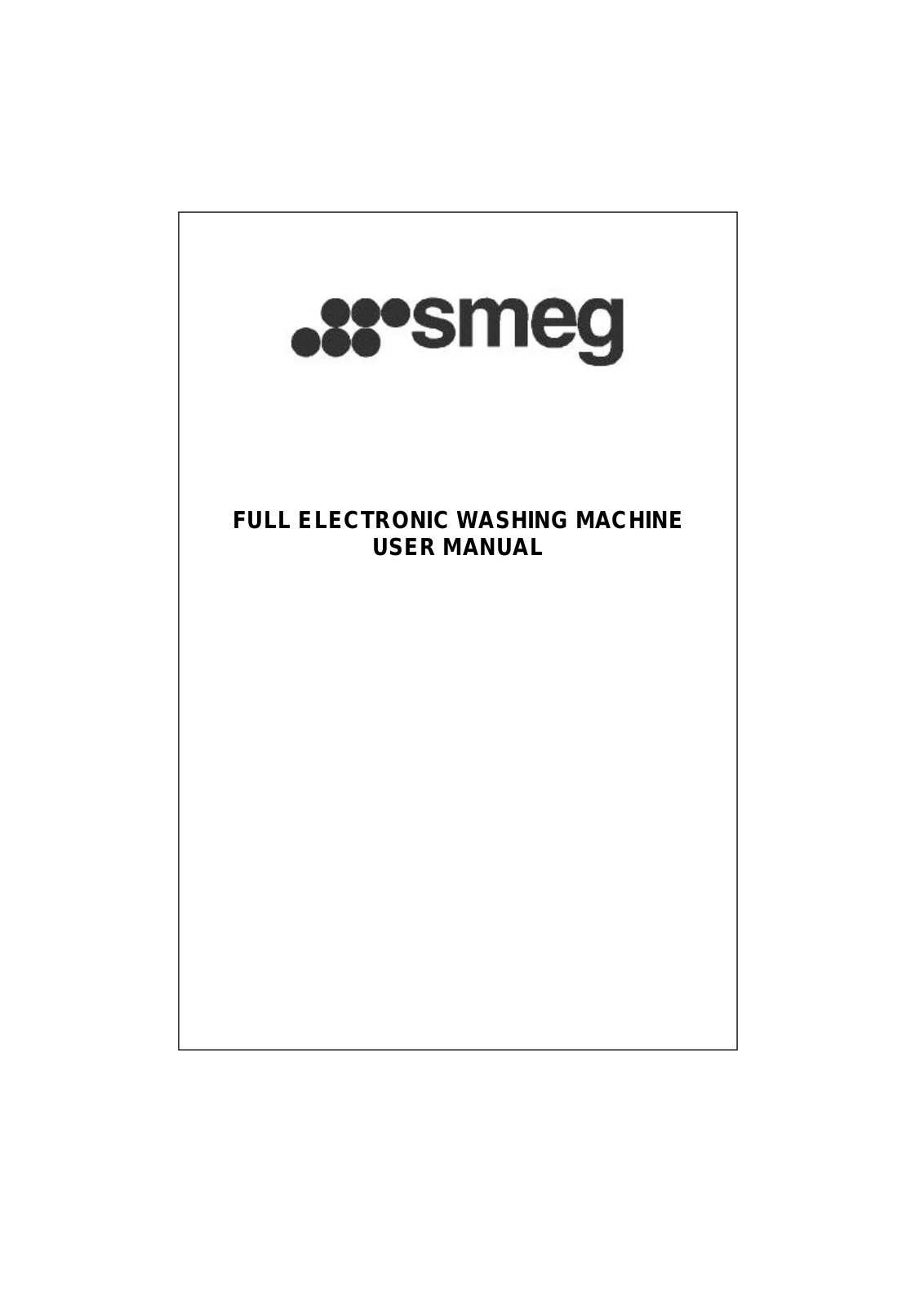 Smeg SWM107IN1 User Manual