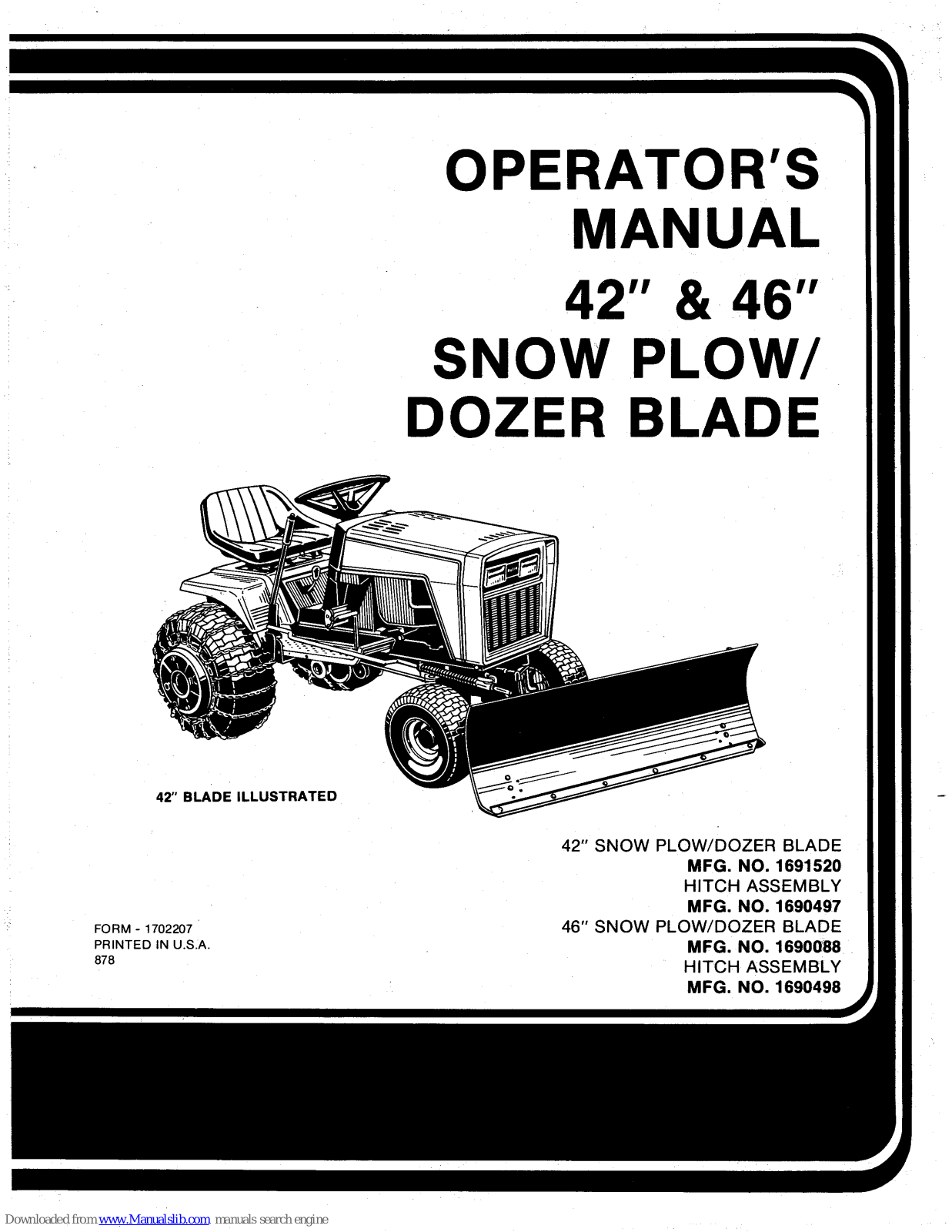 Simplicity 1691520, 1690497, 1690088, 1690498 Operator's Manual