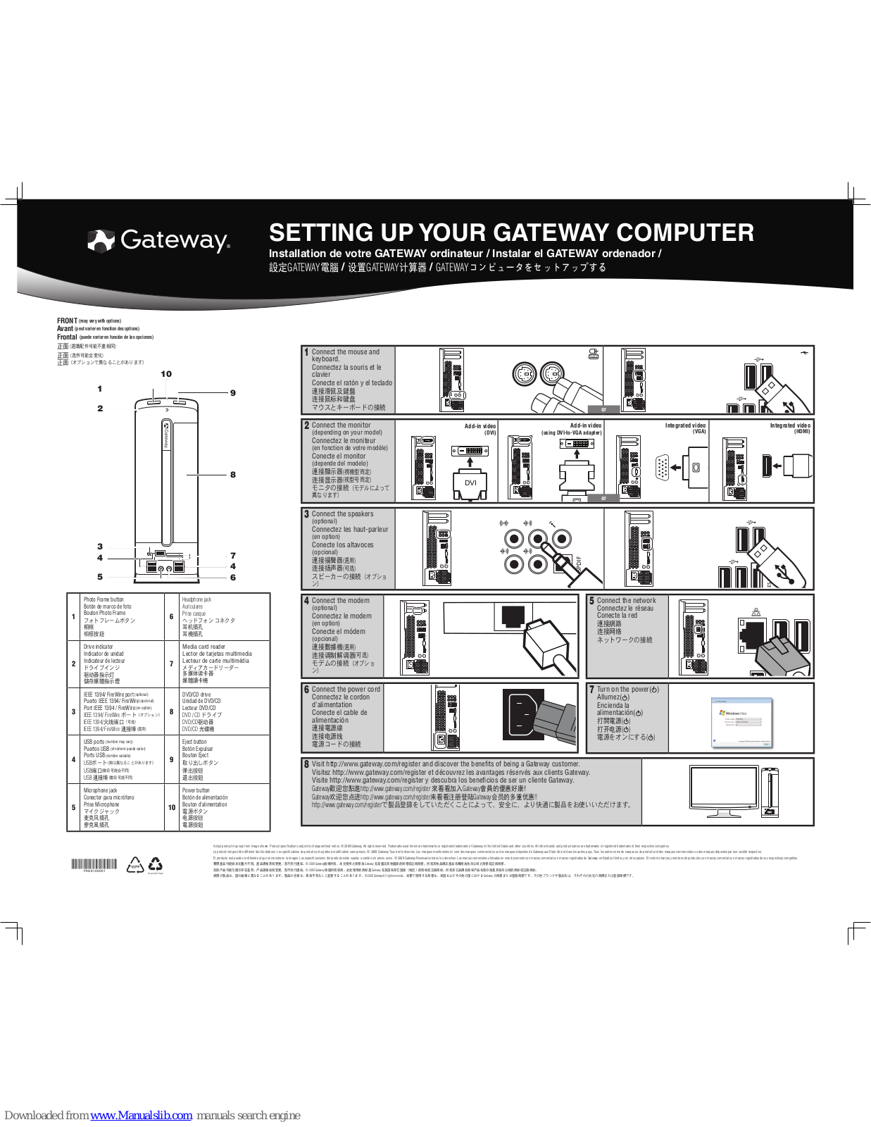 Gateway SX2800, SX2801, SX2802, SX2802-03, SX2840 Installation Manual