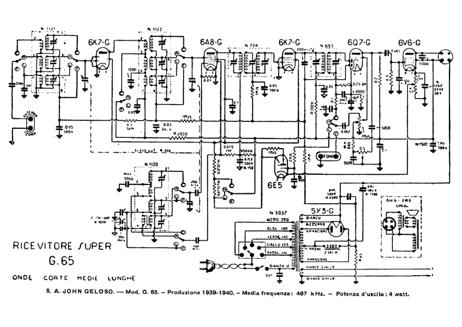 Geloso g65 schematic