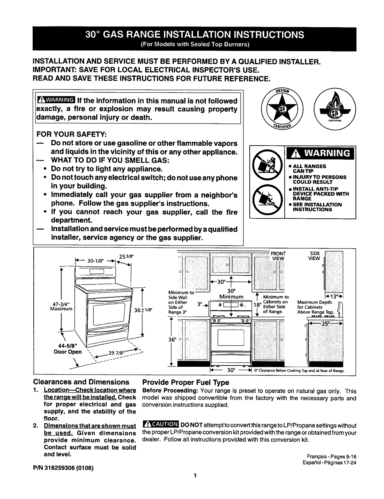 Kenmore 79079019100, 79079014100, 79079012100, 79079013100 Installation Guide - ManualMachine.com
