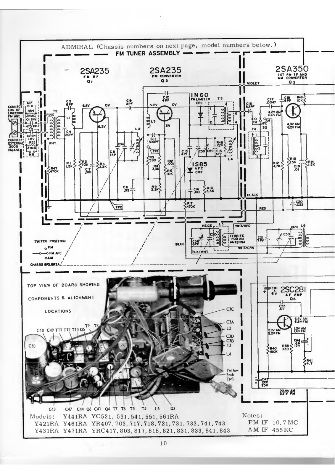 Admiral 8R3, 8S3, 8Y3 Schematic