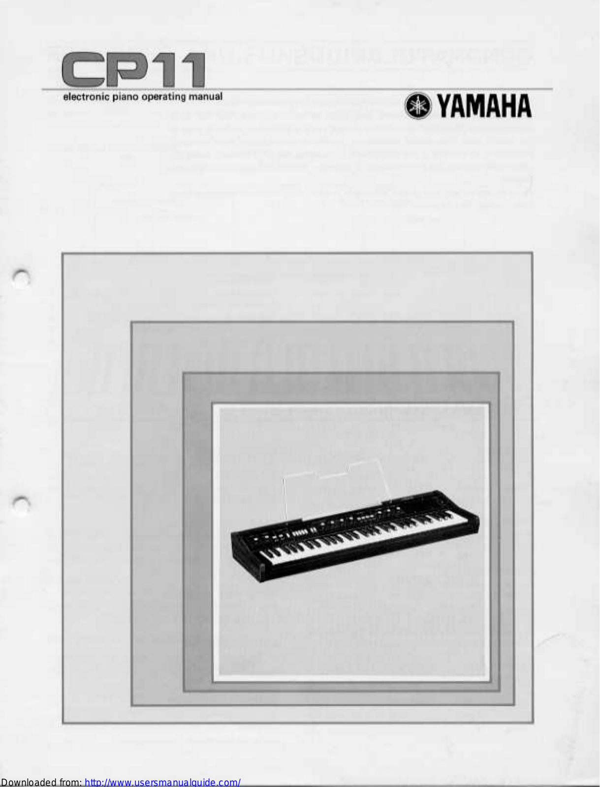 Yamaha Audio CP11 User Manual