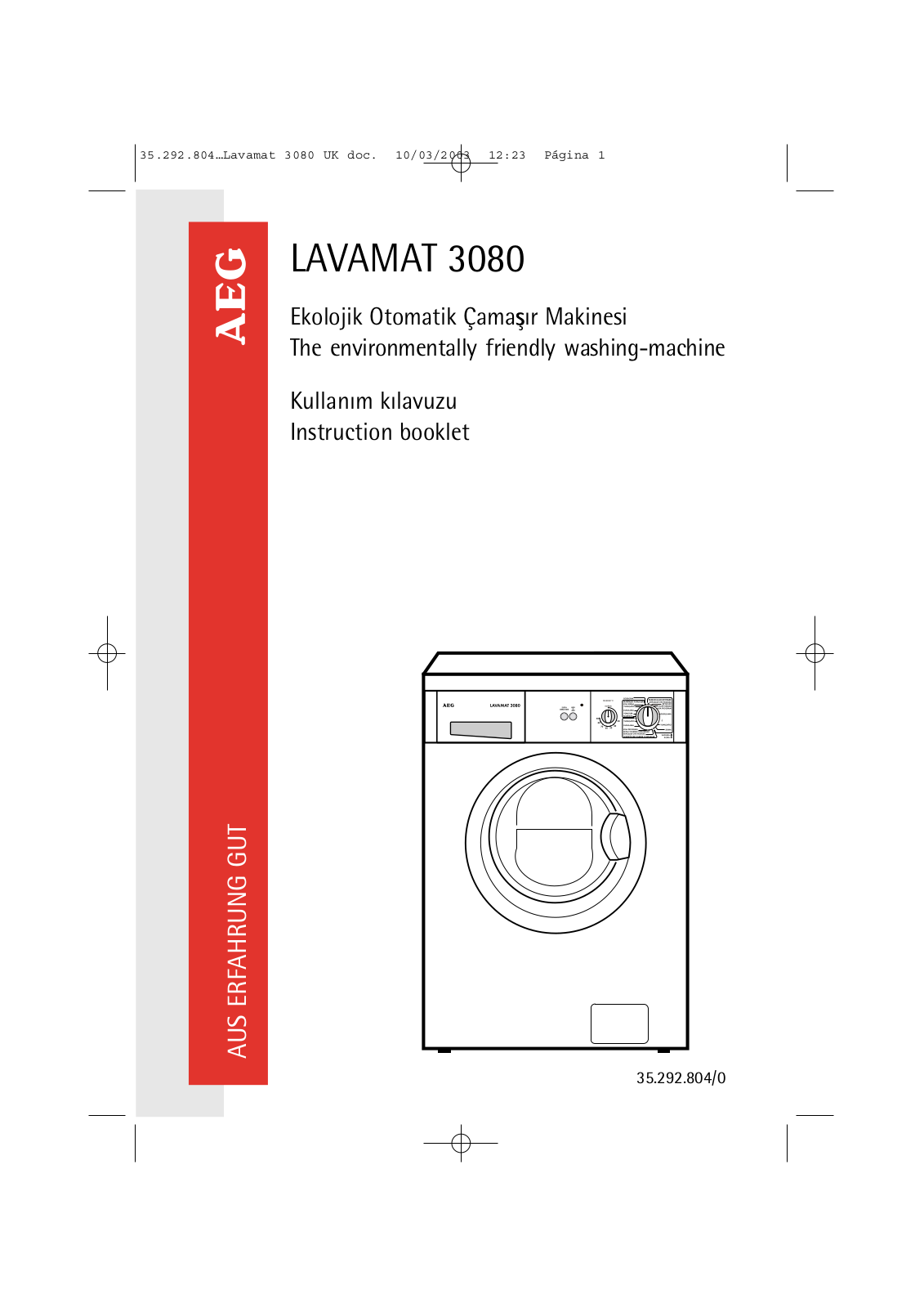 AEG LVMT3080 User Manual