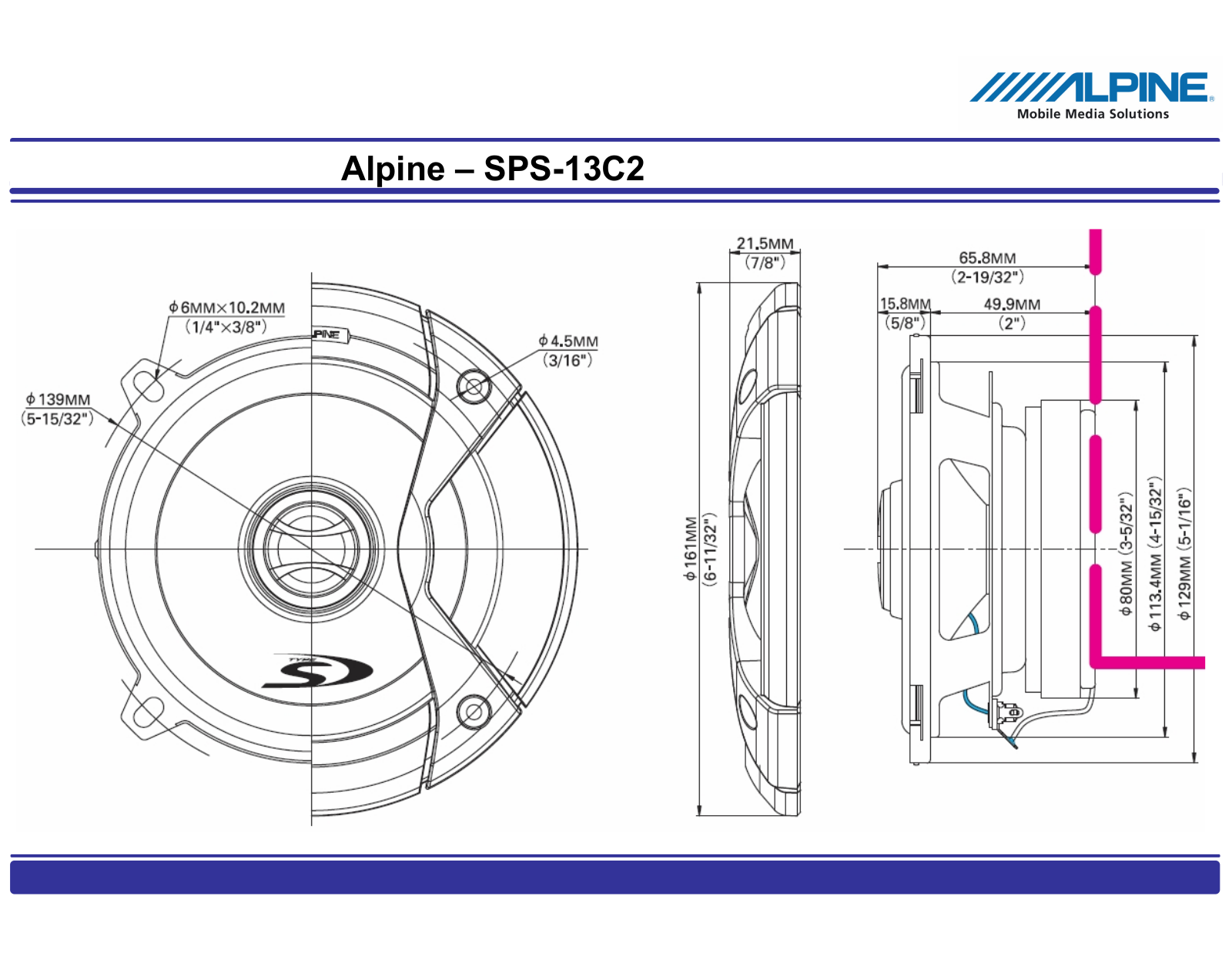 Alpine SPS-13C2 User Manual