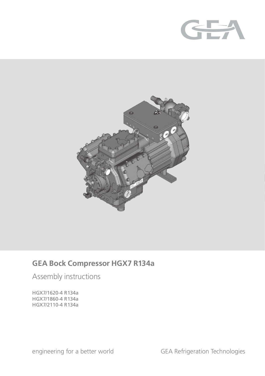 GEA Bock HG7R134a User Manual