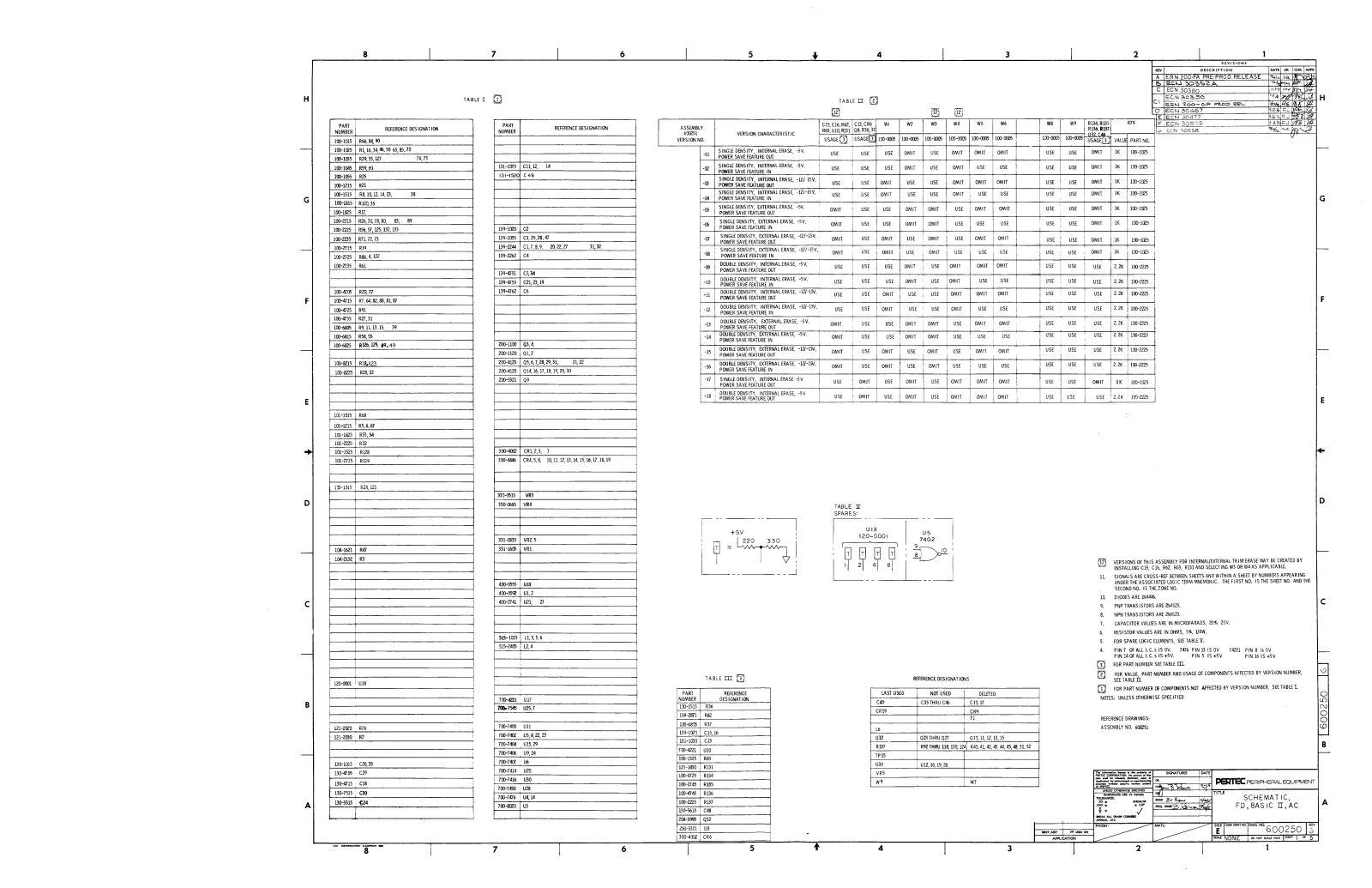 PERTEC 8IN SCHEMATICS 600250-G Schematic Schematic - ManualMachine.com