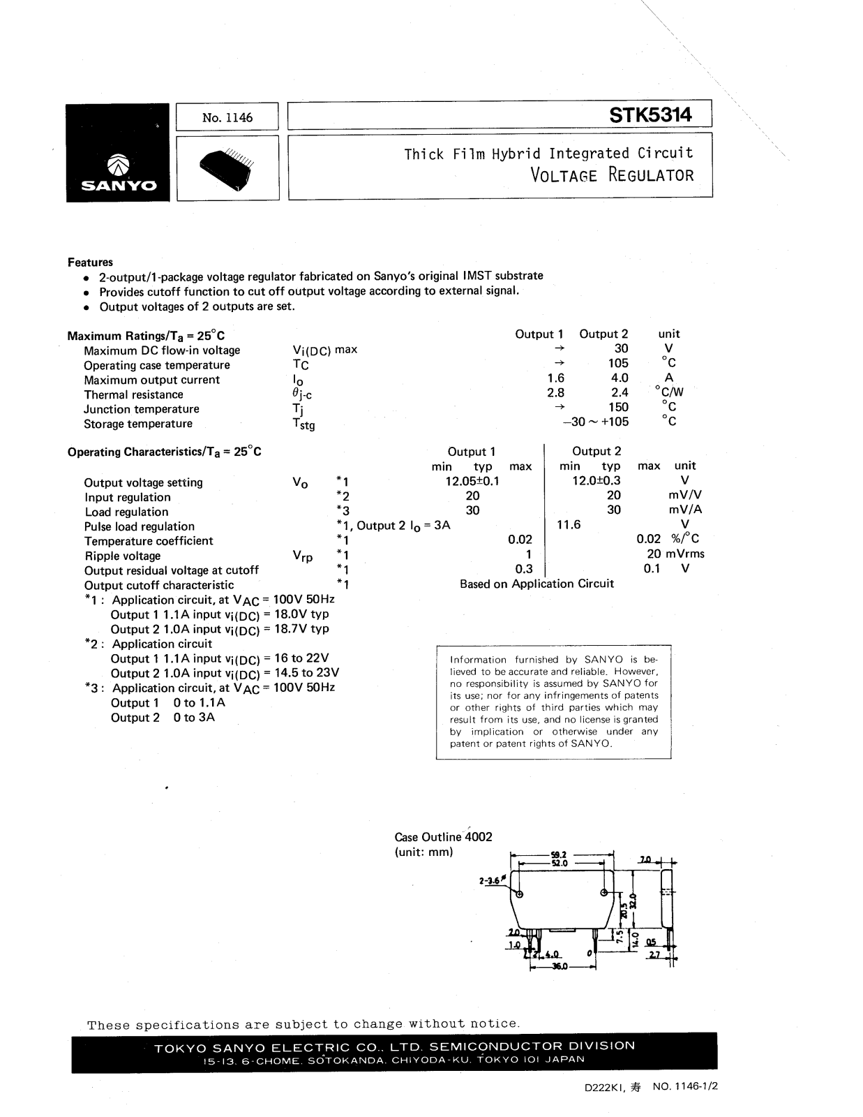 Datasheet STK5314 Specification - ManualMachine.com