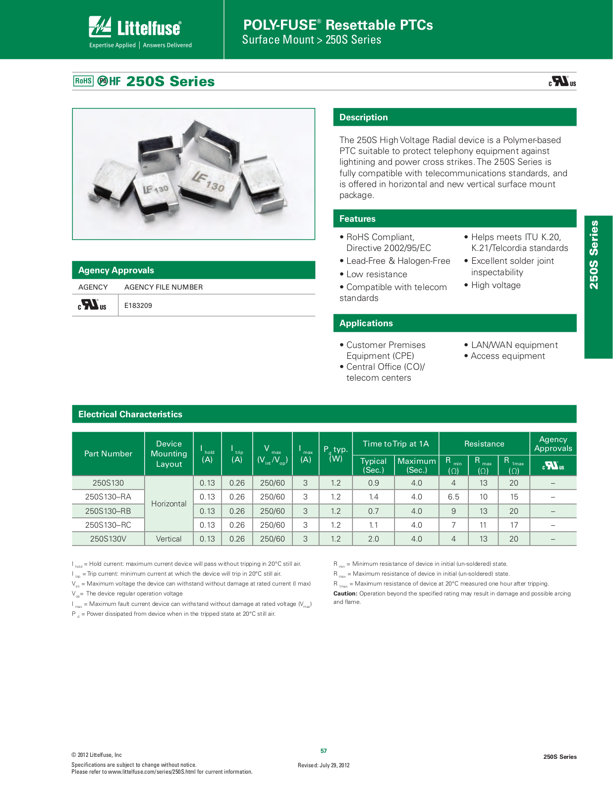 Littelfuse 250S User Manual