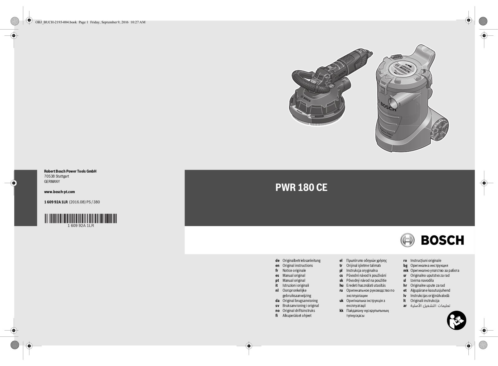 Bosch PWR 180 CE User Manual