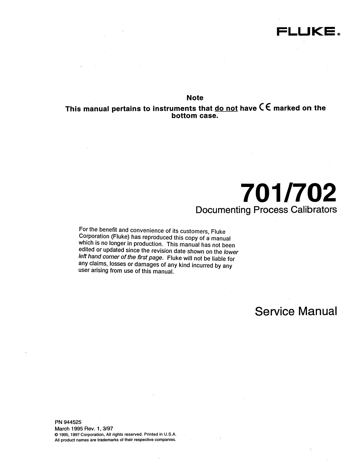 Fluke 702, 701 Service Manual