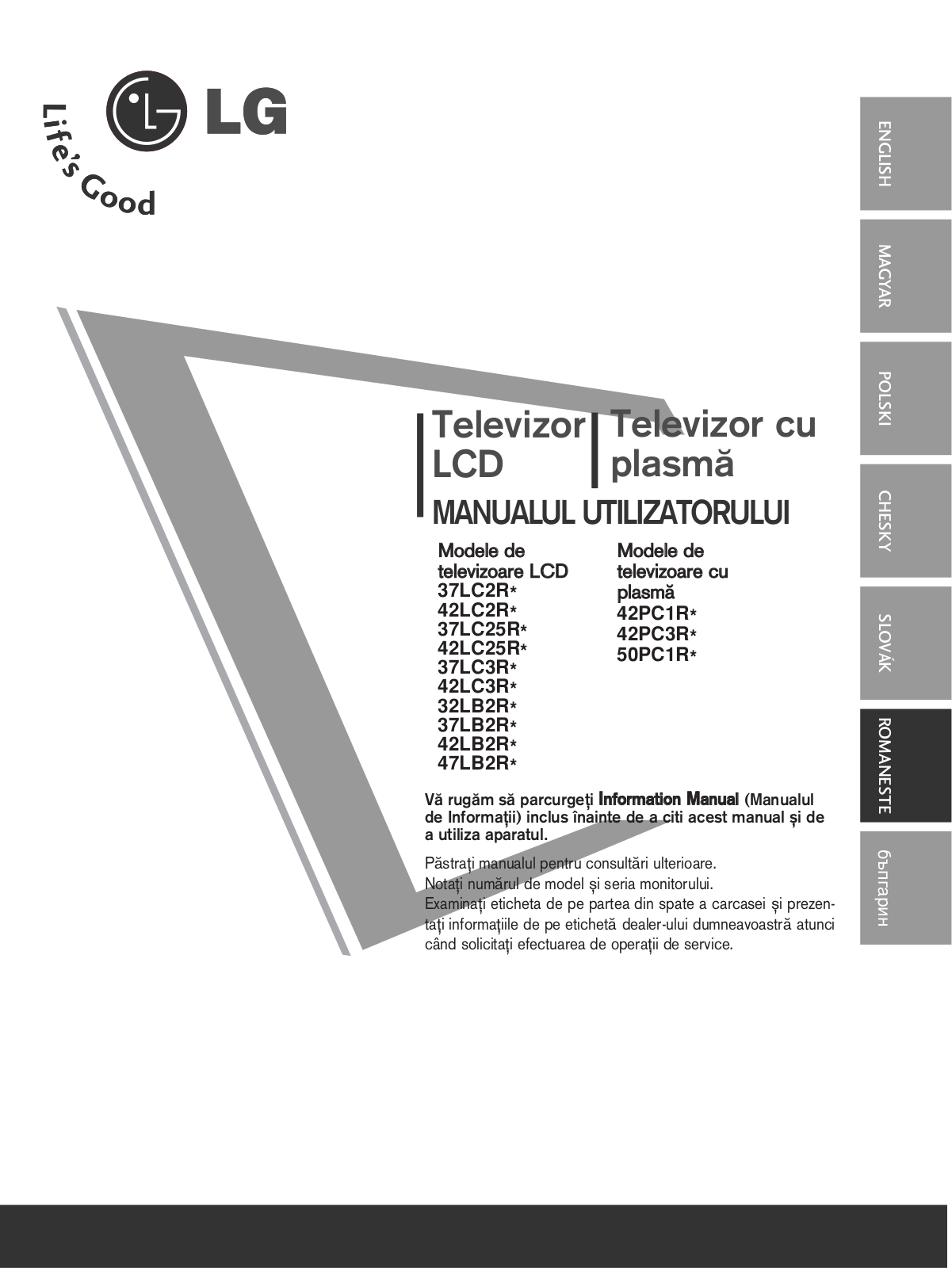 Lg 37LC2R, 42LC2R, 37LC25R, 42LC25R, 37LC3R User Manual