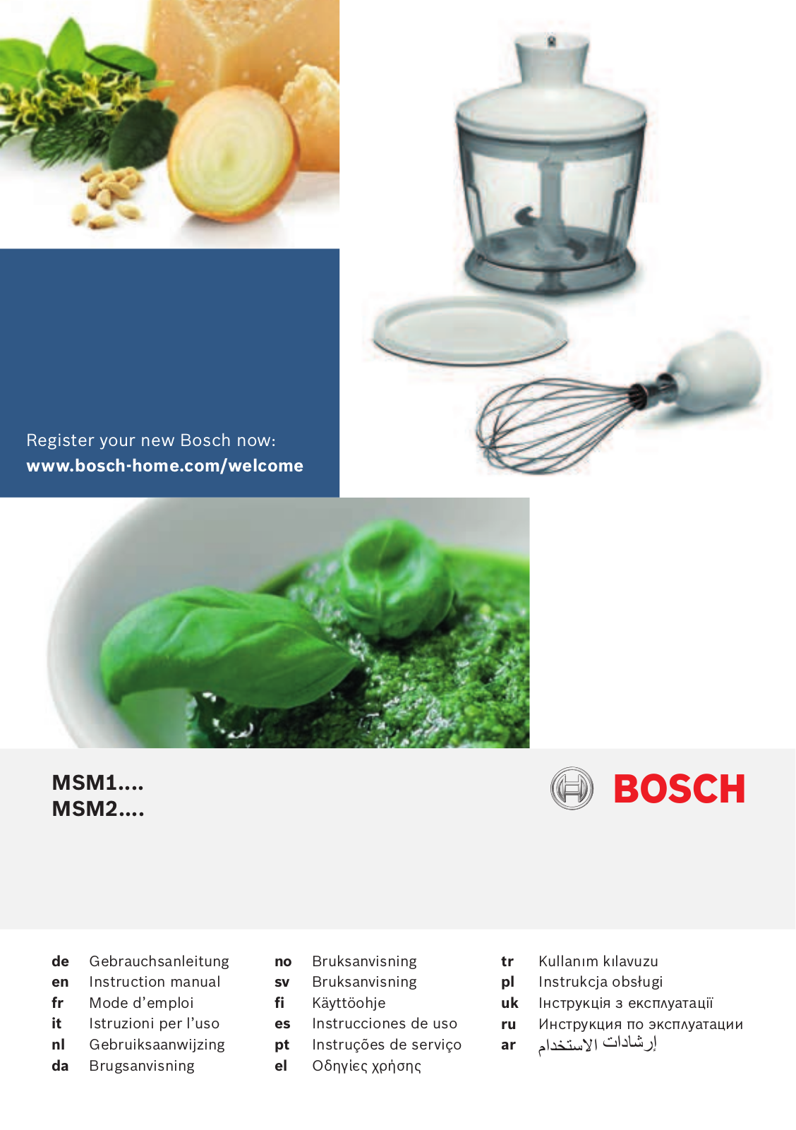 Bosch MSM 24100, MSM 2410K, MSM 26500 User manual