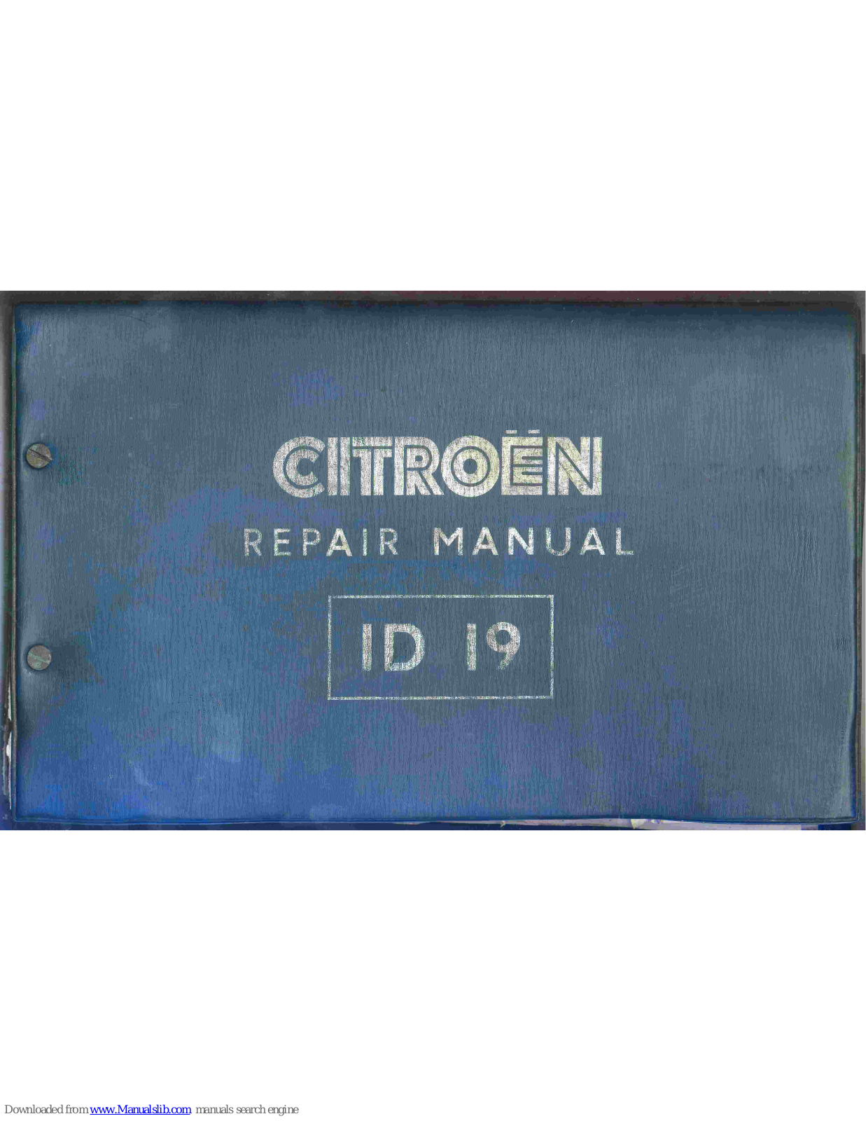 CITROËN ID 19 Repair Manual