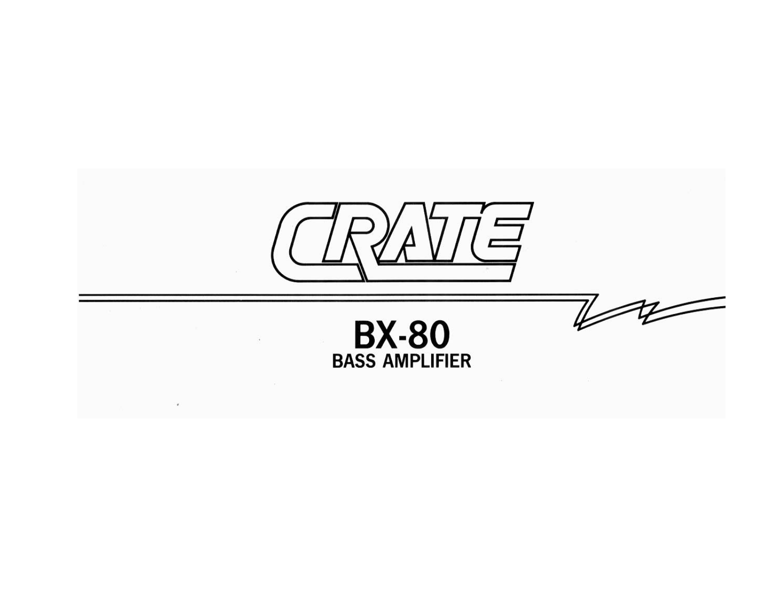 Crate Amplifiers BX-80 User Manual