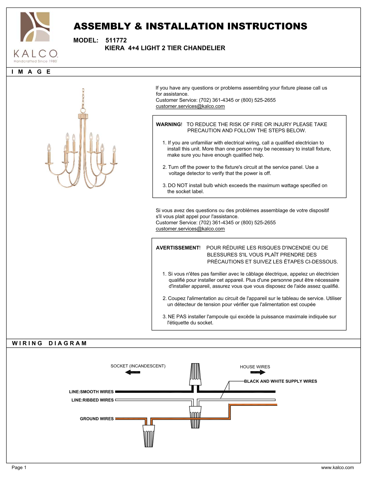 Kalco 511772MG Assembly Guide - ManualMachine.com