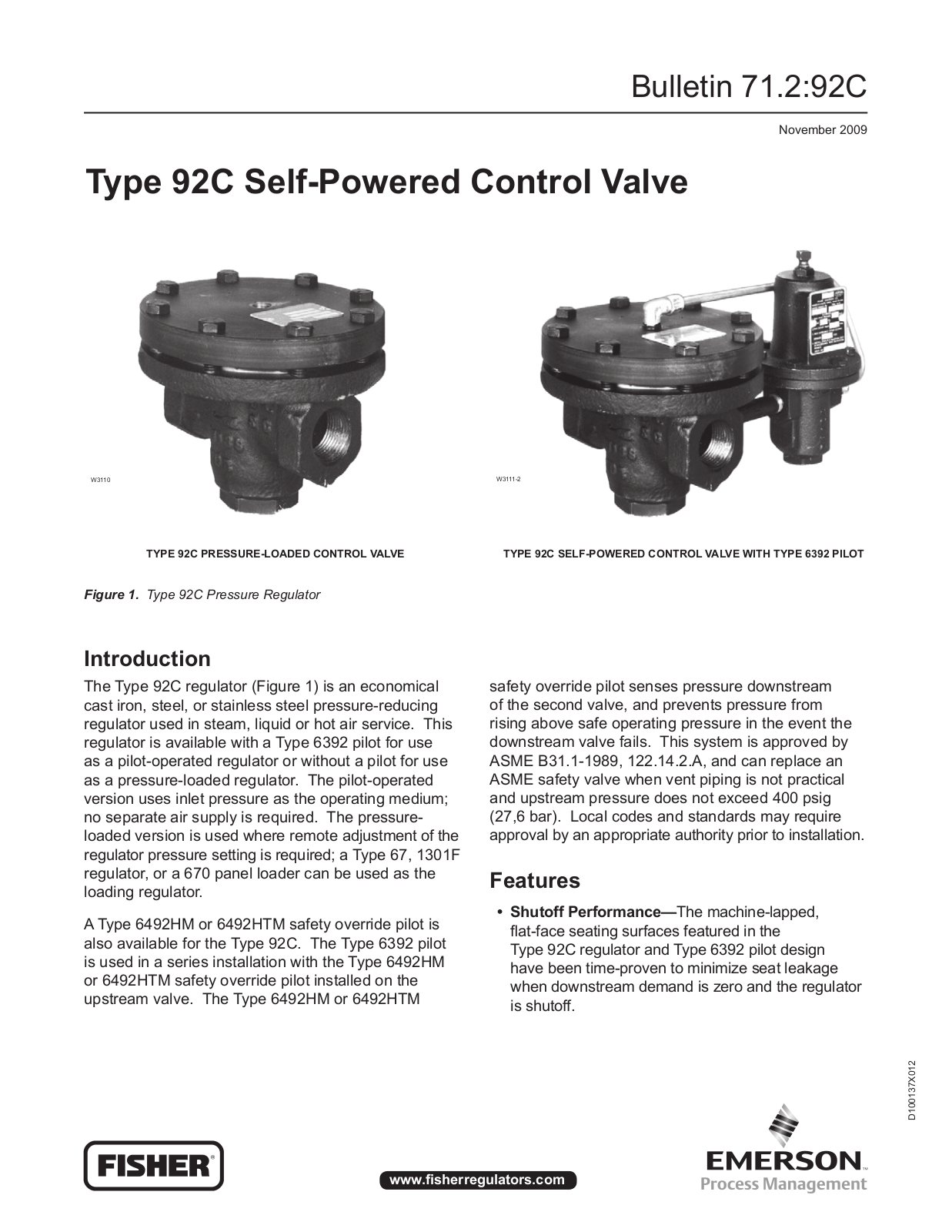 Emerson 92C Data Sheet